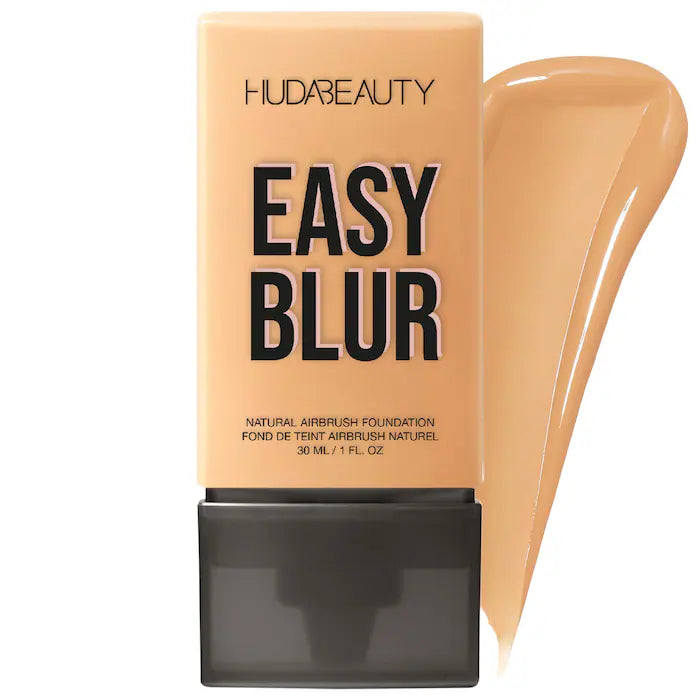 HUDA BEAUTY Easy Blur™ Natural Airbrush Foundation with Niacinamide - Lightweight, Buildable Coverage for Flawless Skin | Perfect for Everyday Wear & Special Occasions