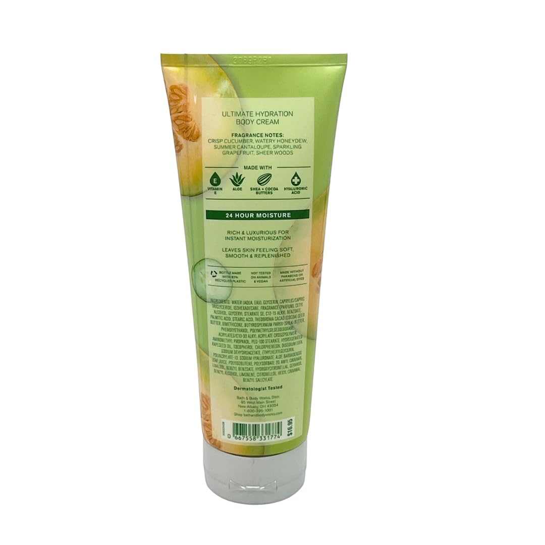 Bath & Body Works Cucumber Melon 3-Piece Gift Set - 10oz Shower Gel, 8oz Body Mist & 8oz Body Lotion | Refreshing Summer Skincare Routine for Women