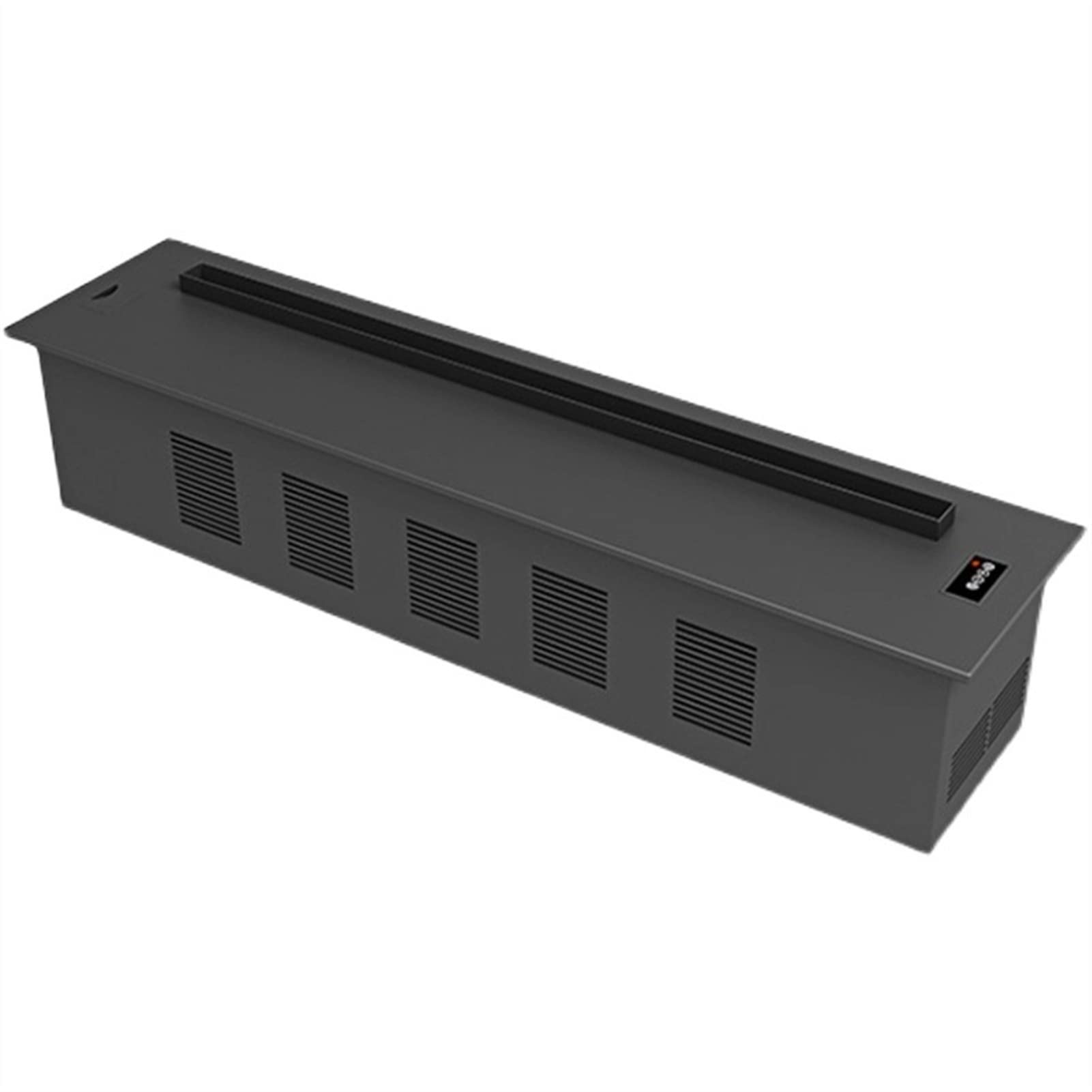 Recessed Electric Fireplace Heater - 1500mm Modern Slim Black Stove with Realistic Flame Effect for Home & Office | Energy Efficient Indoor Heating Solution