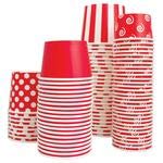 UNIQ 1000-Count 12 oz Red Polka Dot Disposable Paper Bowls for Ice Cream, Desserts, Hot & Cold Foods | Eco-Friendly Party Supplies for Ice Cream Shops, Bakeries, Catering & Home Use