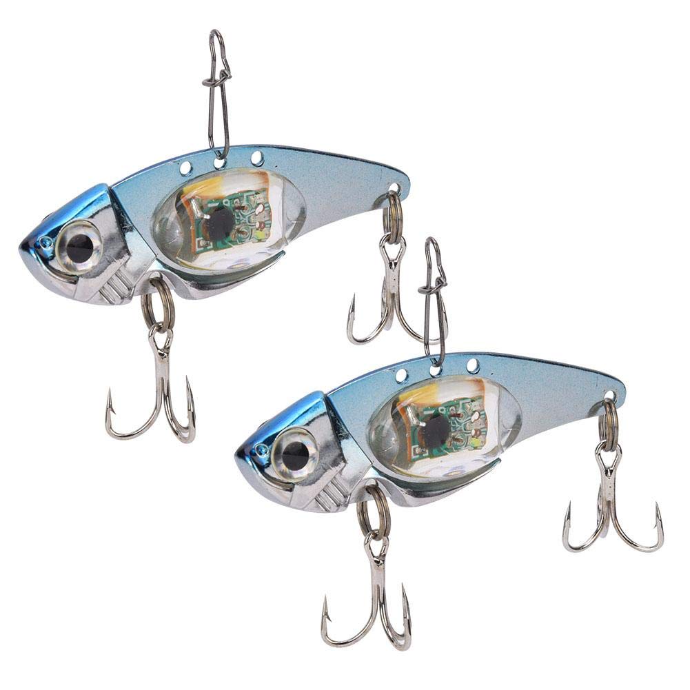 Naroote Plastic Fishing Lure Light - 7.5x2.5x1.5cm Underwater LED Fishing Lure Lamp for Freshwater & Saltwater Fishing | Great for Night Fishing, Ice Fishing, and Kayak Fishing Adventures (Adult & Kids Friendly)