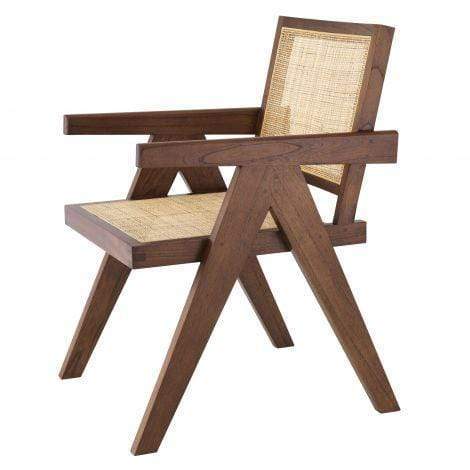 Handmade Designer A-Shaped Pierre Jeanneret 1955 Cane Office Chair - Mid-Century Modern Furniture for Home Office, Living Room & Workspace