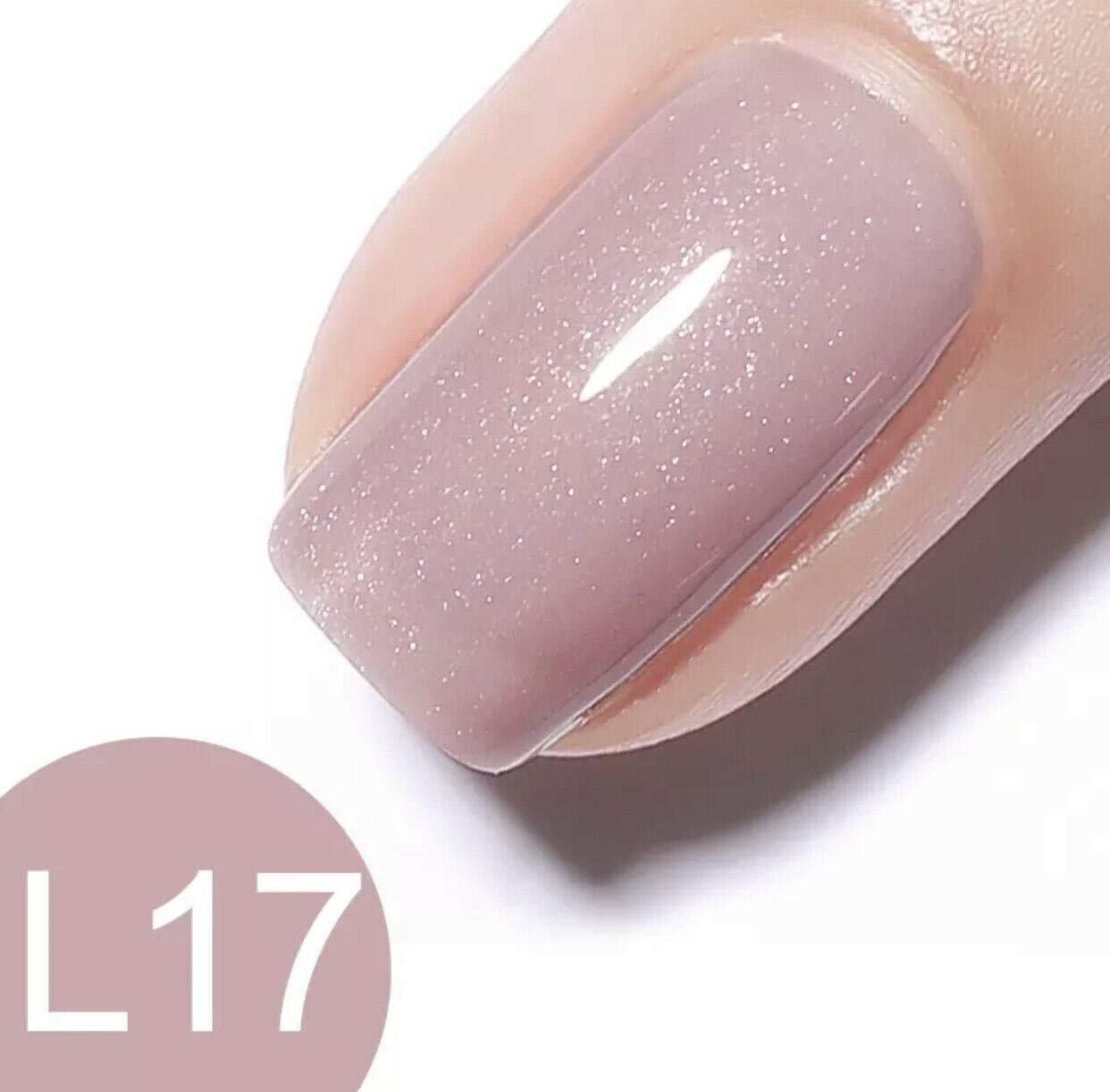 Venalisa Opal UV Gel Polish 5ml - Camouflage Natural Color Jelly Acrylic French Nails Art Gel - Crystal Nails UV Jelly Gel Varnish (JG-5ml-L17) for Salon, Home Manicure & Nail Art Designs