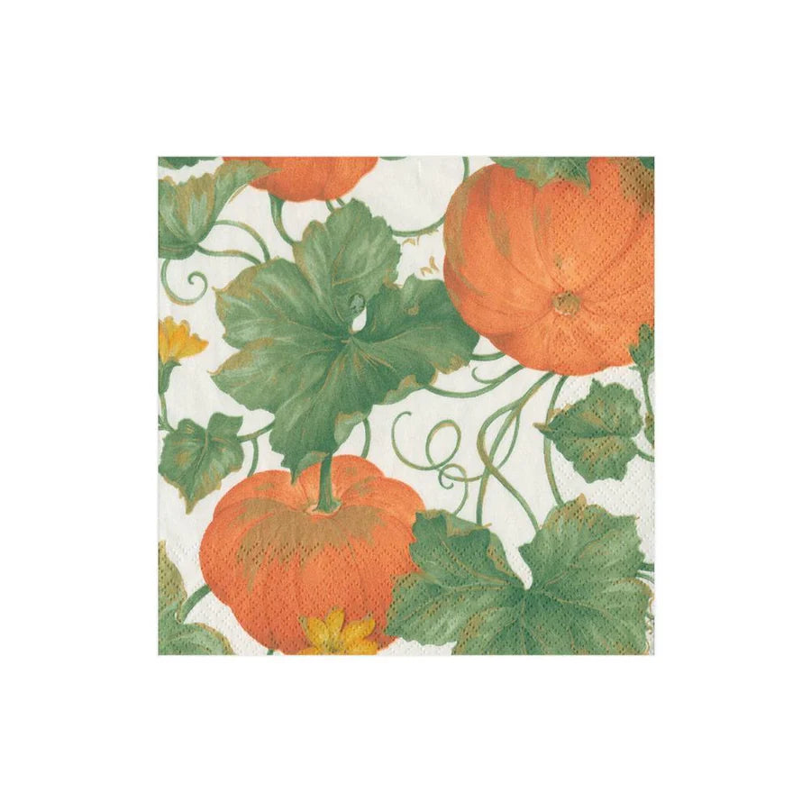 Heirloom Pumpkins Cocktail Napkins - 50 Count Premium Paper Napkins for Fall Parties, Thanksgiving, Halloween, and Autumn Home Decor - Perfect for Dinner Parties, Weddings, and Seasonal Celebrations