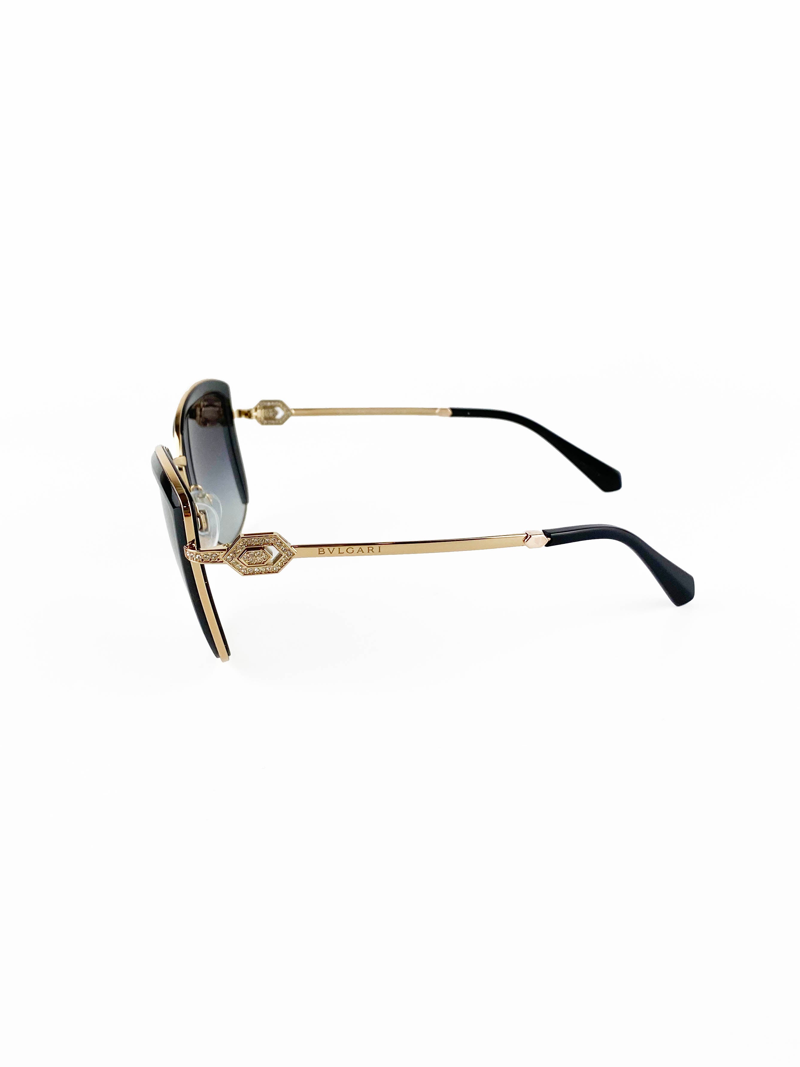 Bvlgari Serpenti Gradient Black Sunglasses for Women - Luxury Designer Shades for Fashion & Outdoor Activities