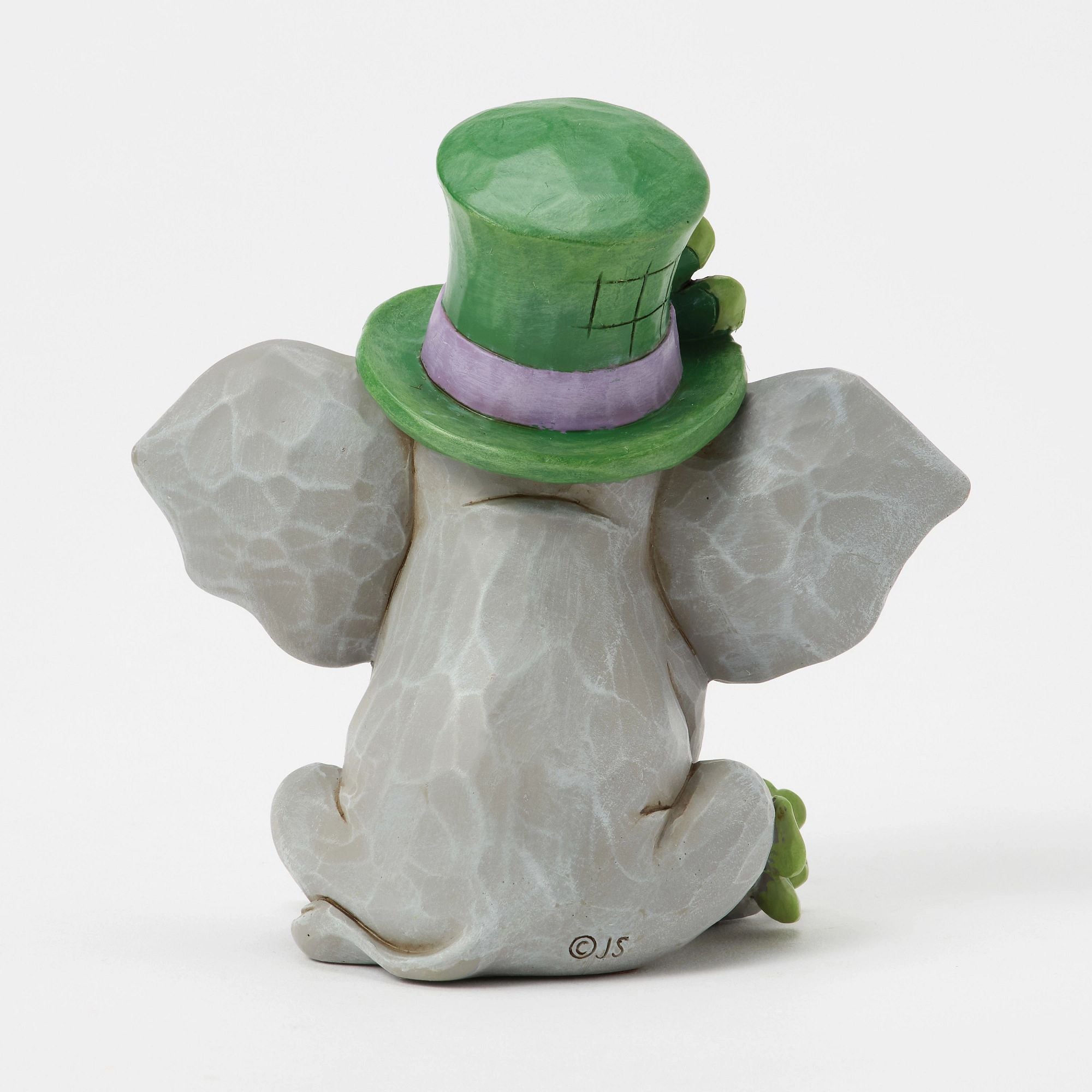 Lucky Elephant with Clover Figurine - Home Decor, Office Desk Ornament, Feng Shui Gift for Good Fortune & Positive Energy