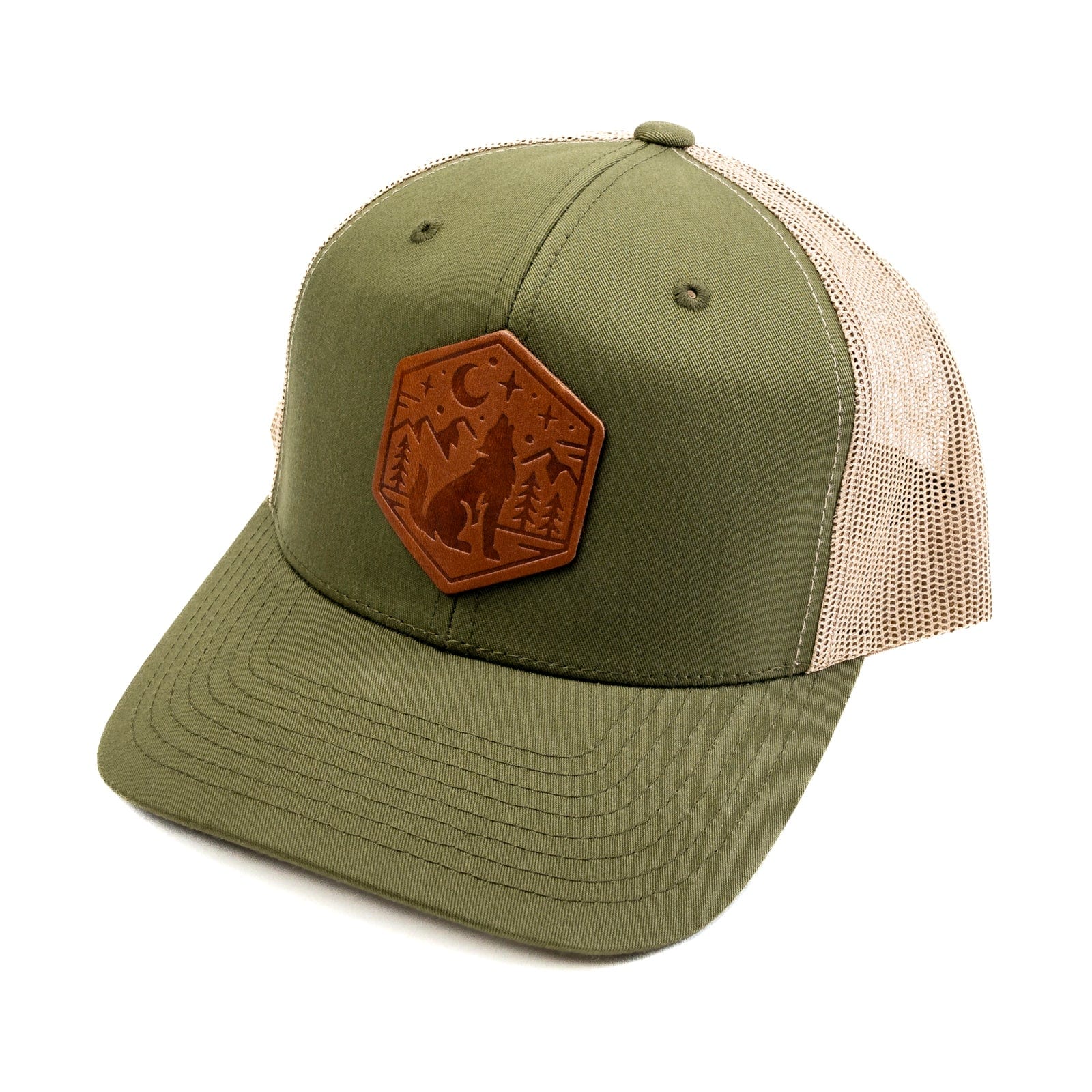 Howling Wolf Trucker Hat for Men & Women - Adjustable Snapback Cap for Outdoor, Hiking, and Casual Wear