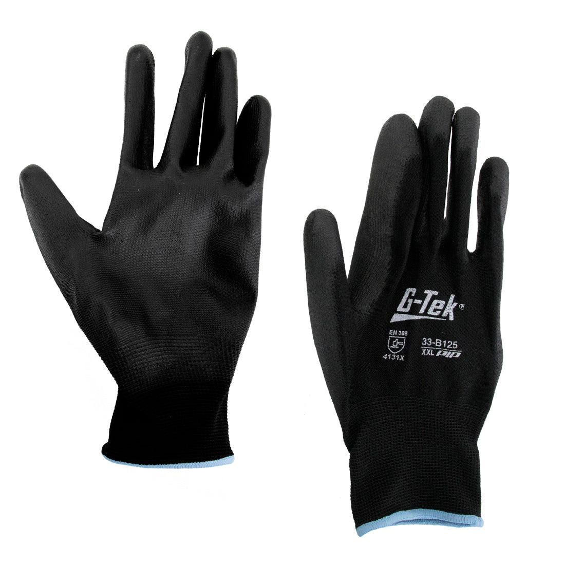 World Enterprises Poly Coated Nylon Gloves - Durable Work Gloves for Construction, Gardening & Outdoor Activities - Waterproof & Abrasion Resistant Safety Gloves