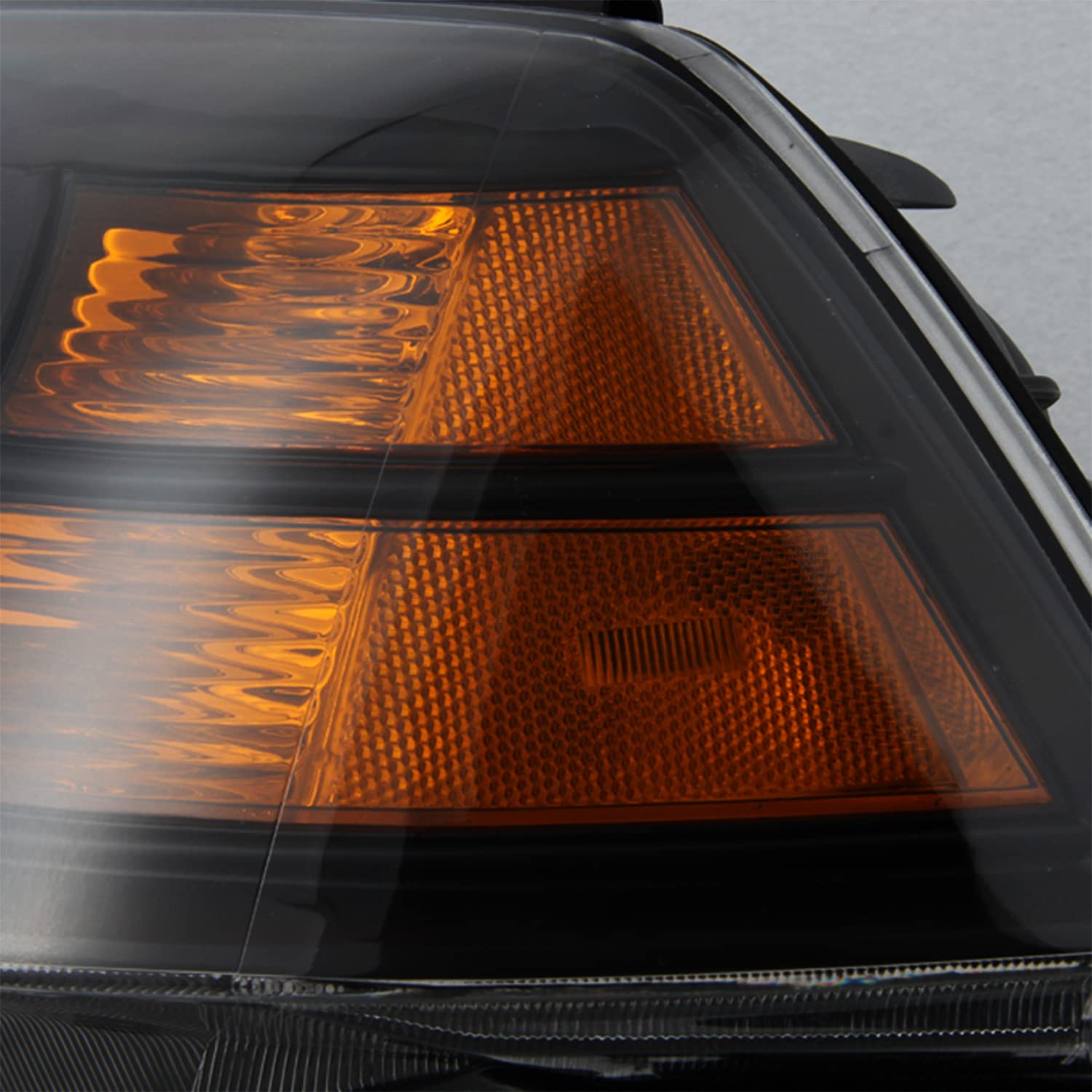 AKKON Direct Replacement Black Bezel Headlights for Acura MDX - Driver & Passenger Side Headlamps Pair (Perfect for Night Driving & Foggy Conditions)