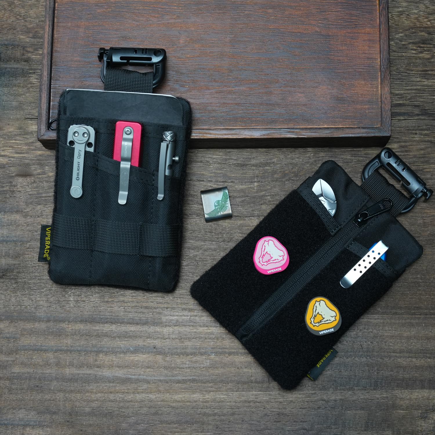 VIPERADE VE23/24/25 EDC Organizer - Tactical Gear Pouch for Men, Multitool & DIY Patch Pocket Organizer - Perfect for Camping, Hiking & Everyday Carry Essentials