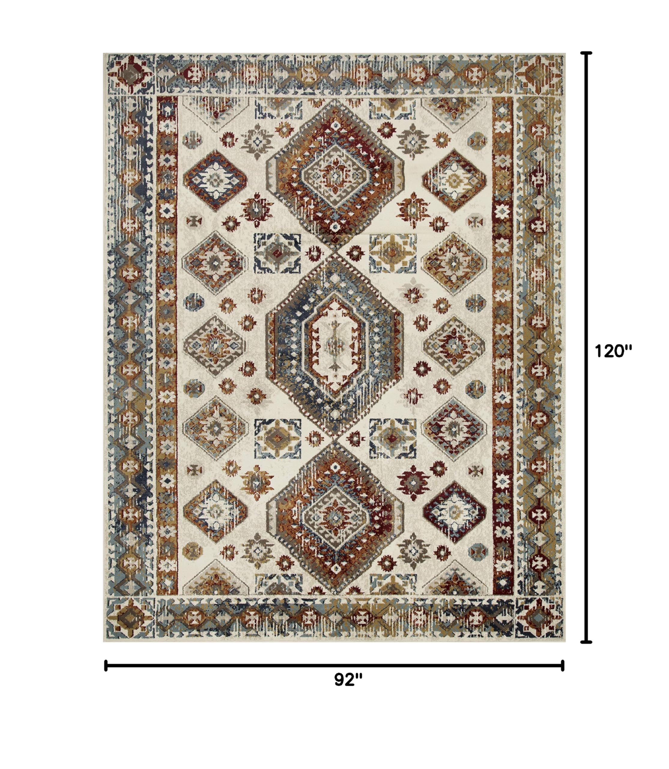 7.8' x 10' Sangria Area Rugs - Soft Farmhouse Style for Bedroom, Living Room, Hallway & Kids Room Decor | Perfect for Cozy Home, Nursery & Dormitory