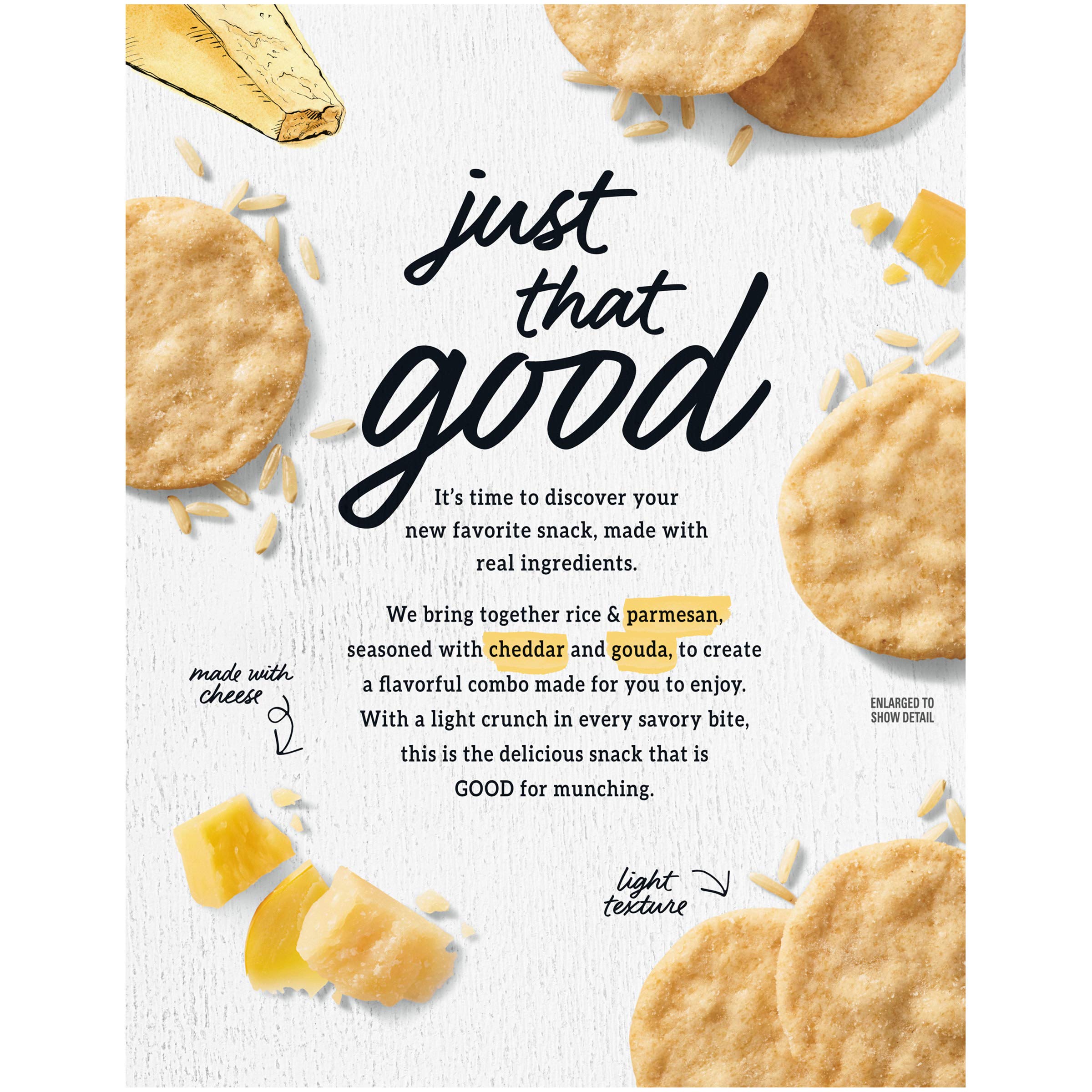 Gluten Free Three Cheese Rice Crackers - Good Thins Snacks, 3.5 oz | Perfect for Lunchboxes, Party Platters & Healthy On-the-Go Snacking
