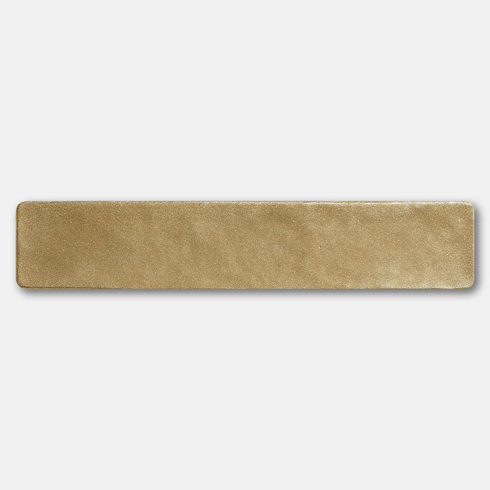 Handmade Mykonos Champagne Gold 50X250 Zellige Matte Subway Tile - Perfect for Kitchen Backsplash, Bathroom Walls & Mediterranean Style Home Decor