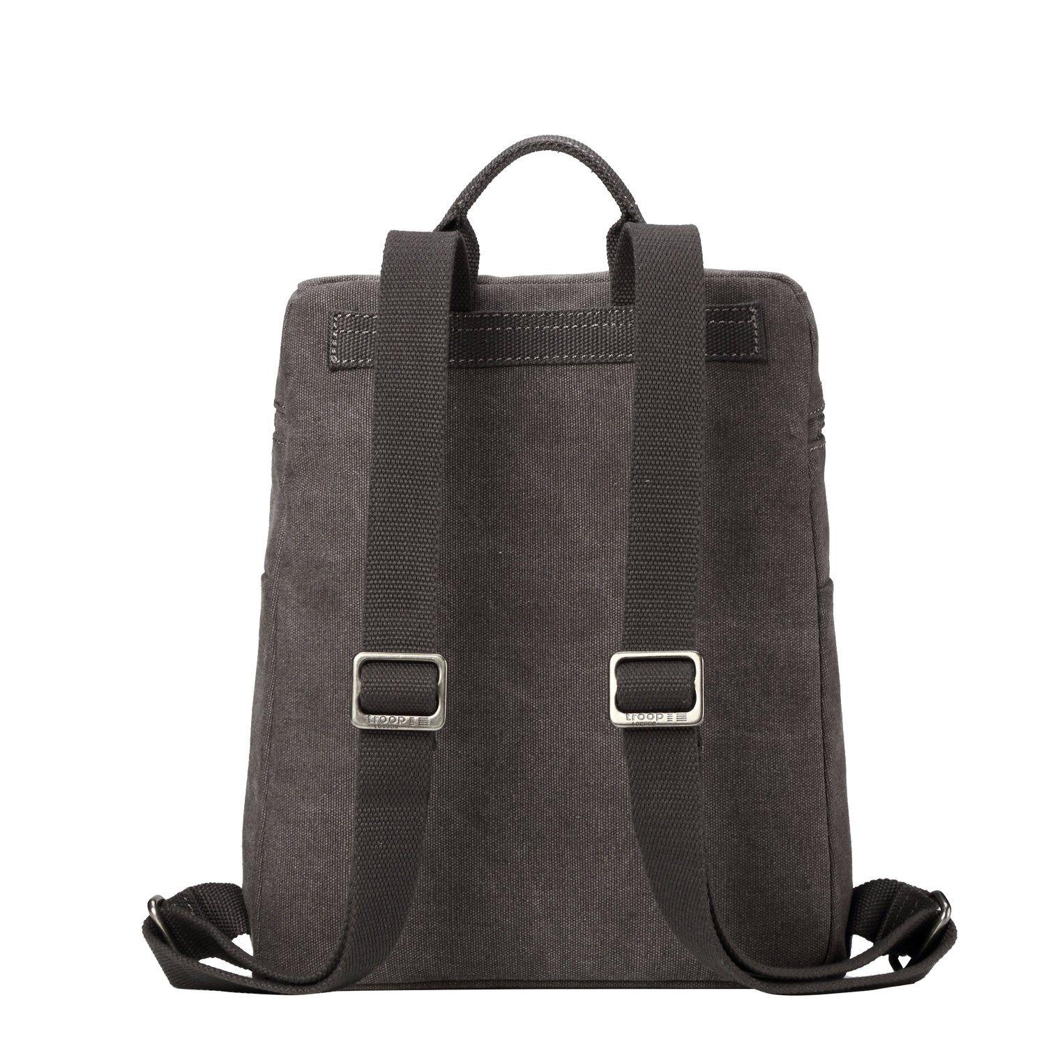 TRP0508 Troop London Classic Small Canvas Backpack - Stylish & Durable Daypack for School, Travel & Everyday Use