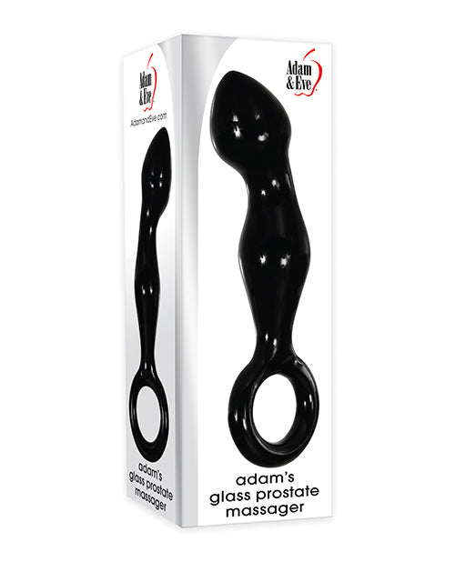 Adam & Eve Adam's Glass Prostate Massager for Men - Black - Premium Silicone-Free Adult Toy for Sensual Pleasure & Prostate Health - Perfect for Couples Play & Solo Relaxation