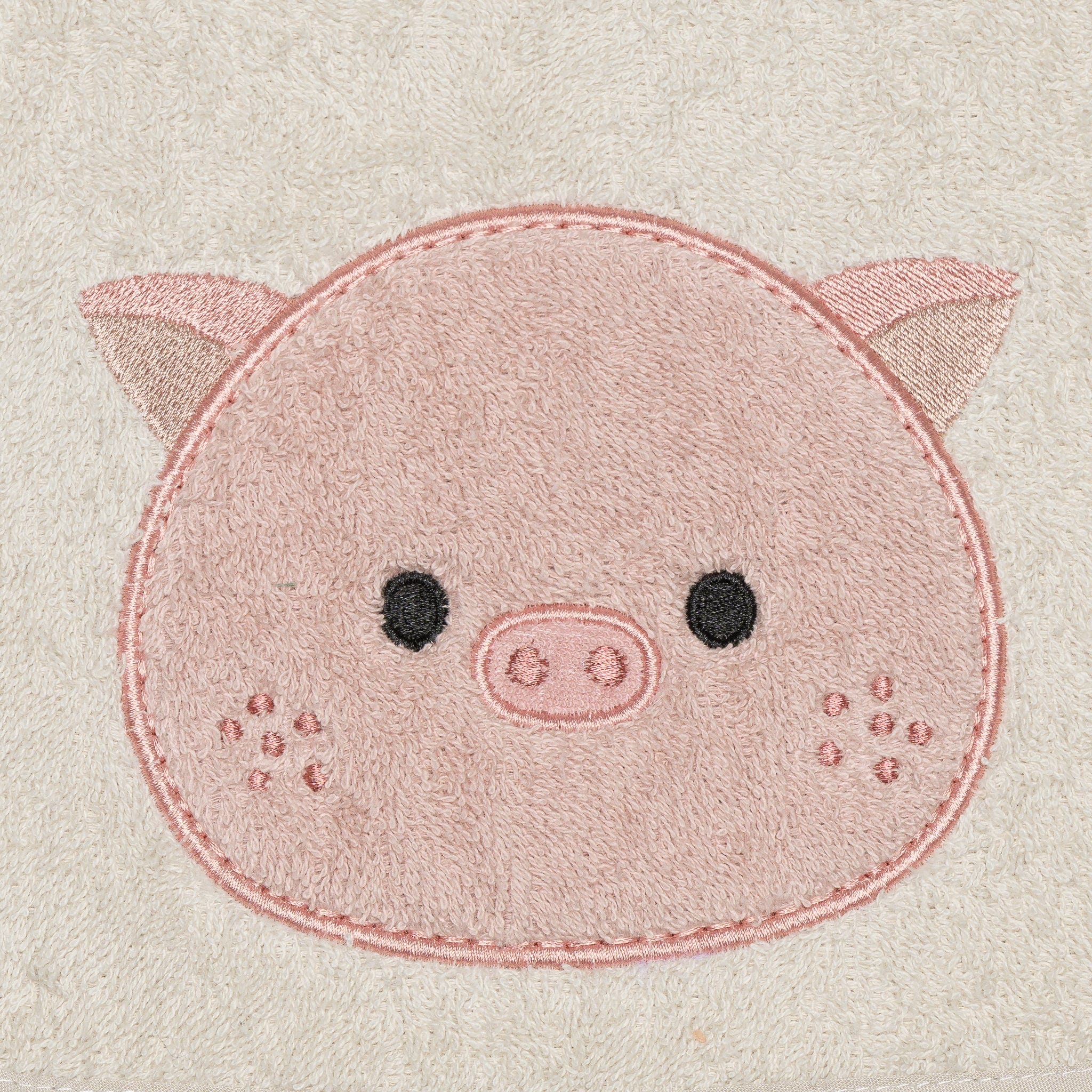 2 Pack Terry Baby Bibs Set - Soft Absorbent Drool Bibs for Infants & Toddlers - Cute Piglet Design - Perfect for Feeding, Drooling & Messy Playtime