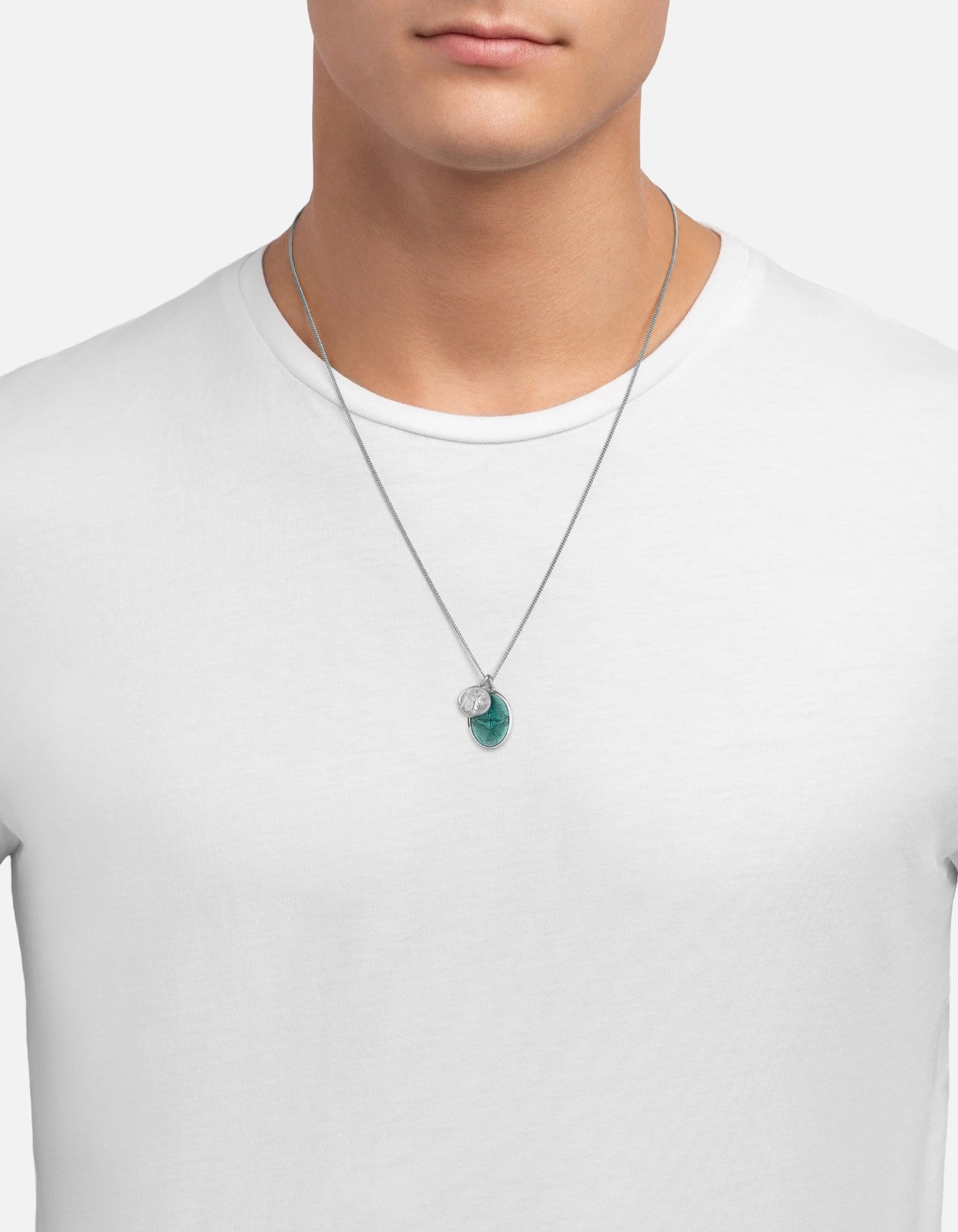 Mini Dove Pendant Necklace - Sterling Silver with Teal Accent - Elegant Jewelry for Women - Perfect for Everyday Wear, Gifts & Special Occasions