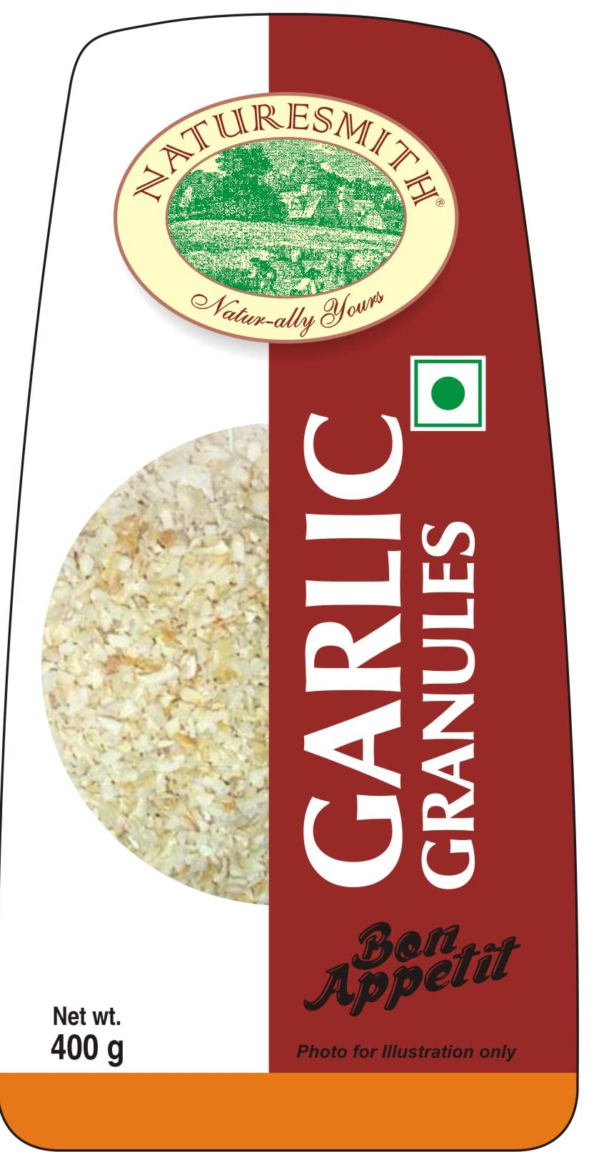 Nature Smith Garlic Granules - 400g (14.1 oz) | Premium Quality, Ready-to-Use Garlic Seasoning for Cooking, Baking & Meal Prep | Large Glass Jar | Vegan, Non-GMO, Gluten-Free | Perfect for Soups, Sauces, Marinades & Homemade Spice Blends