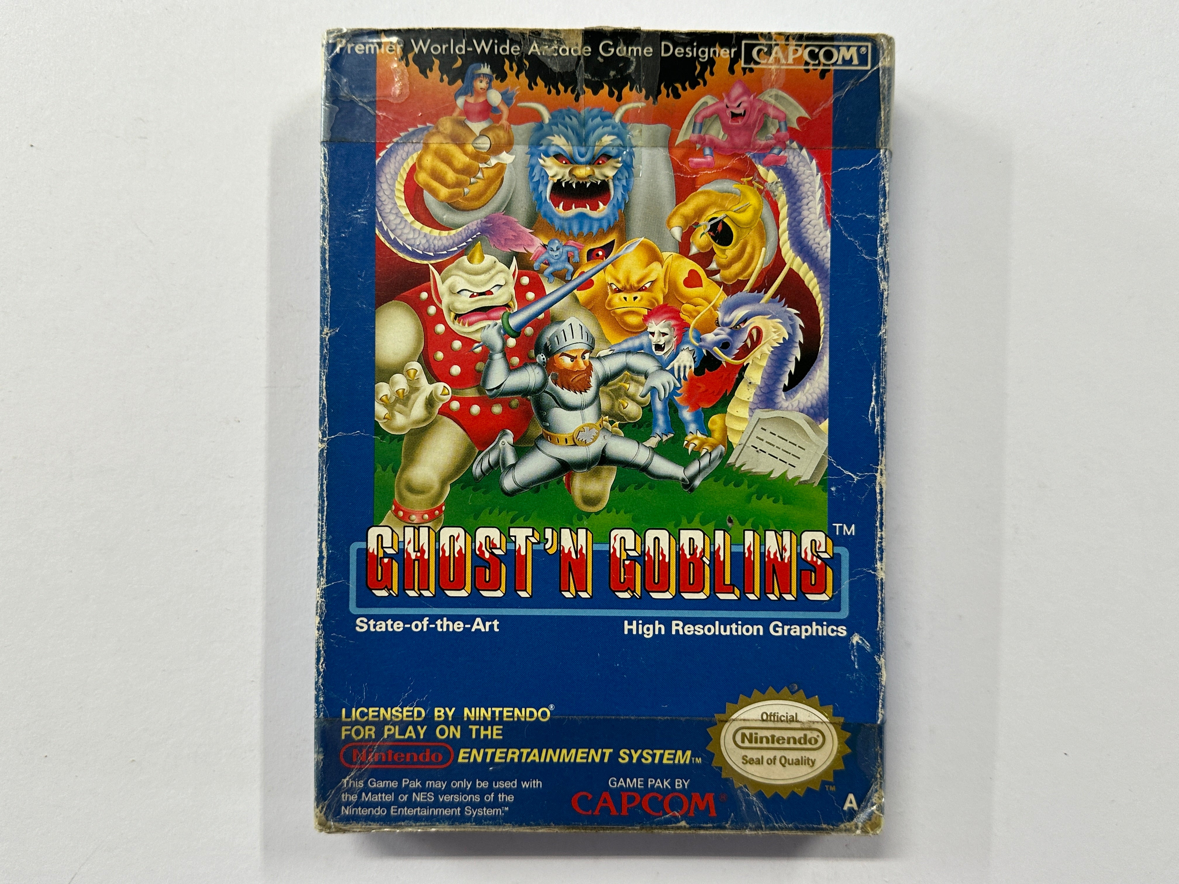 Ghost 'N' Goblins Classic Arcade Game in Original Retro Box - Perfect for Collectors and Vintage Gaming Enthusiasts