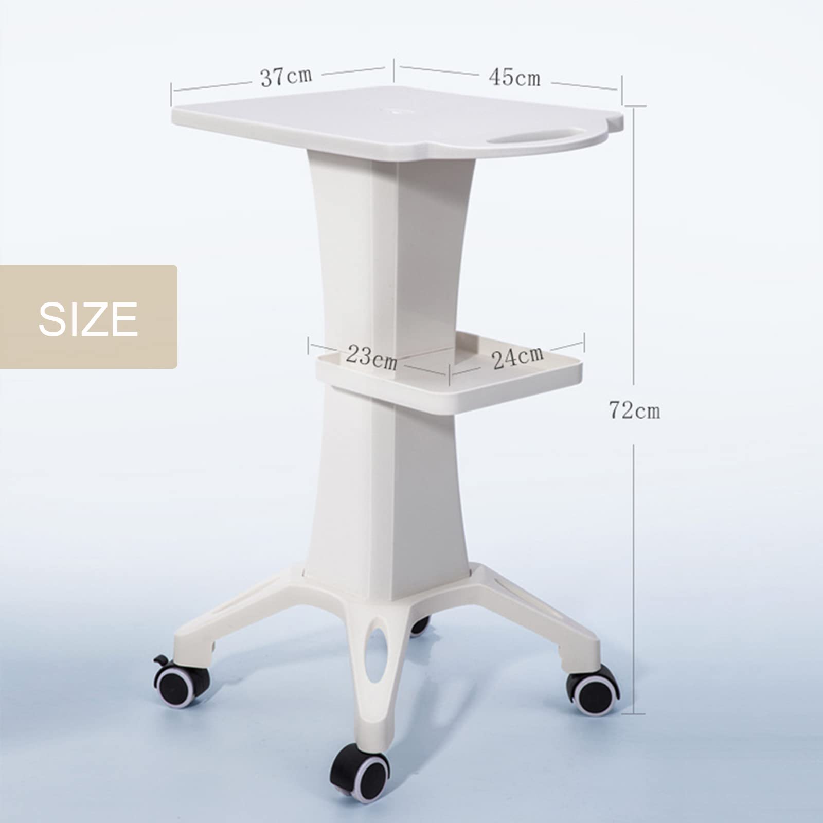 Professional Salon Trolley Cart with 4 Wheels - Beauty Salon Rolling Utility Cart with Storage Tray for Hair Styling Tools & Supplies | Perfect for Salon Stations, Home Hairdressing & Mobile Beauty Services