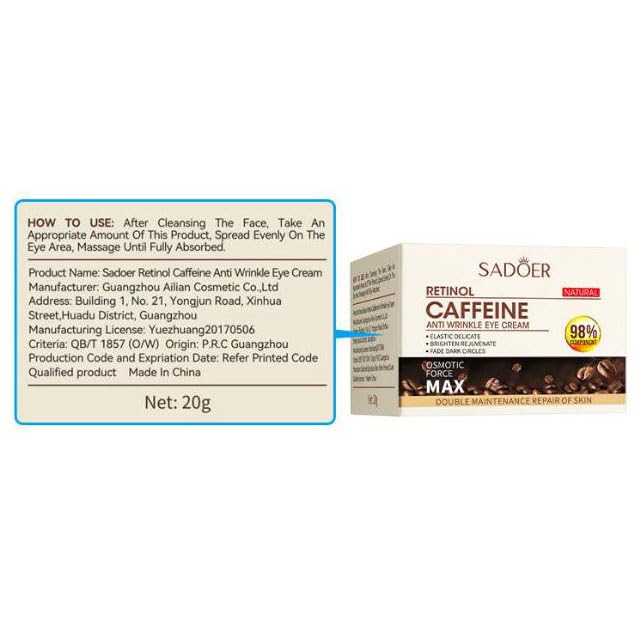 Hydrating Retinol & Caffeine Anti-Wrinkle Cream Set - 3PCS Eye & Face Cream for Dark Circles, Puffiness & Fine Lines | Overnight Firming Treatment for Youthful Skin | Perfect for Nighttime Skincare Routine & Travel