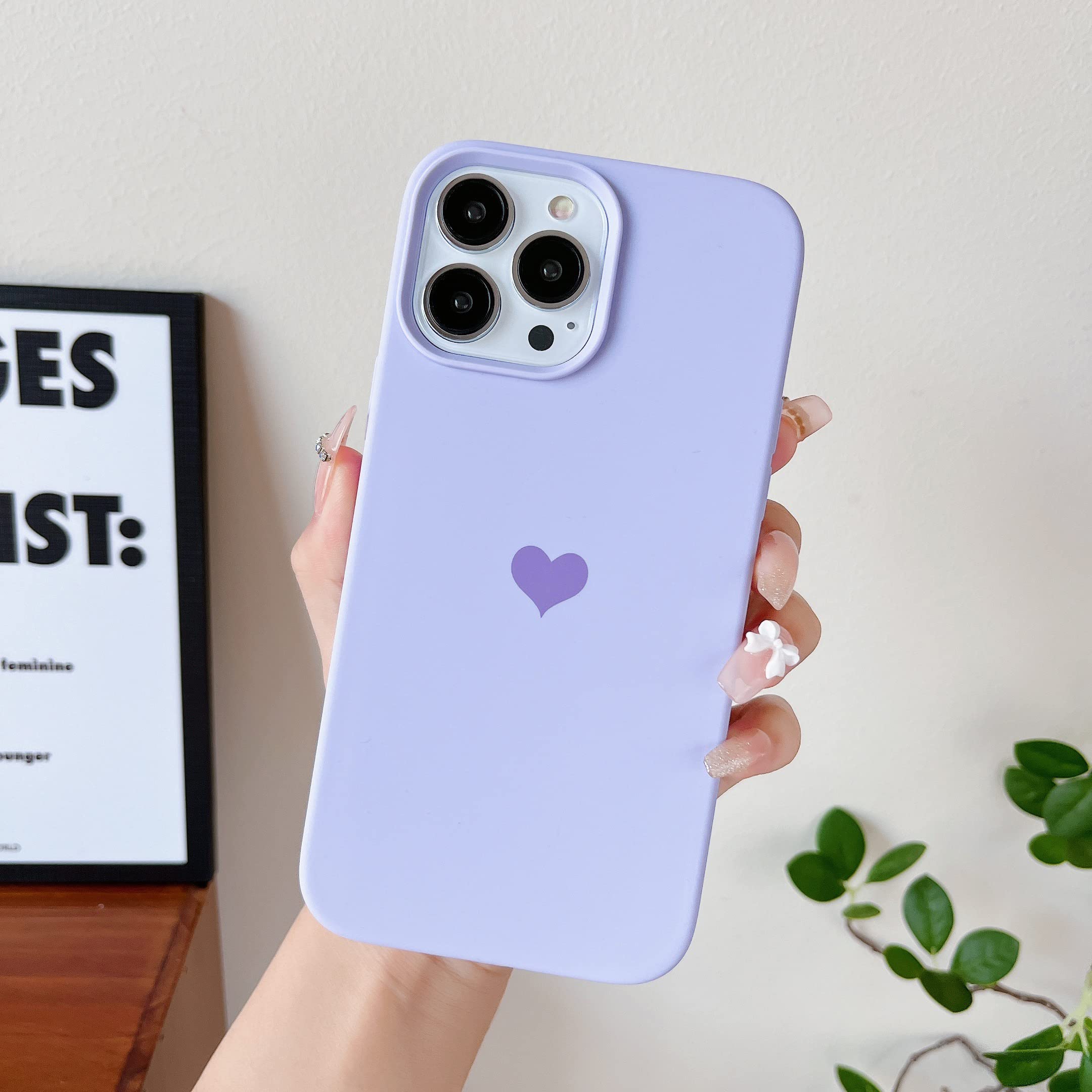 Jmltech iPhone 13 Pro Max Case - Shockproof Silicone Protective Cover with Soft Microfiber Cloth | Cute Lavender Color | Durable & Liquid Resistant | Perfect for Everyday Use, Work, and Travel