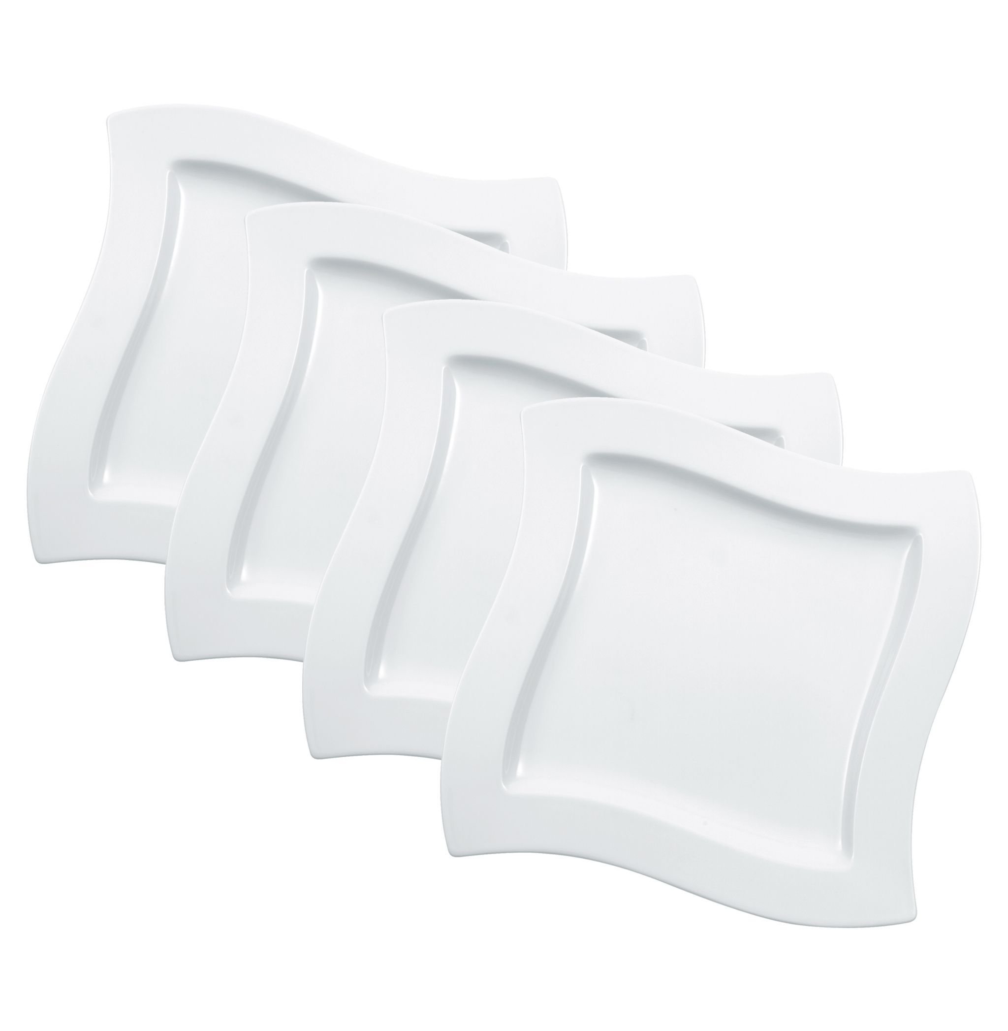 Villeroy & Boch New Wave 10.5 Inch Porcelain Dinner Plates Set of 4 - Premium German-Made Tableware for Fine Dining & Entertaining