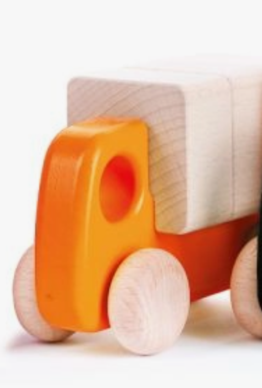 Orange Toy Car with Building Blocks - Fun STEM Learning Toy for Kids, Perfect for Creative Play & Early Childhood Development