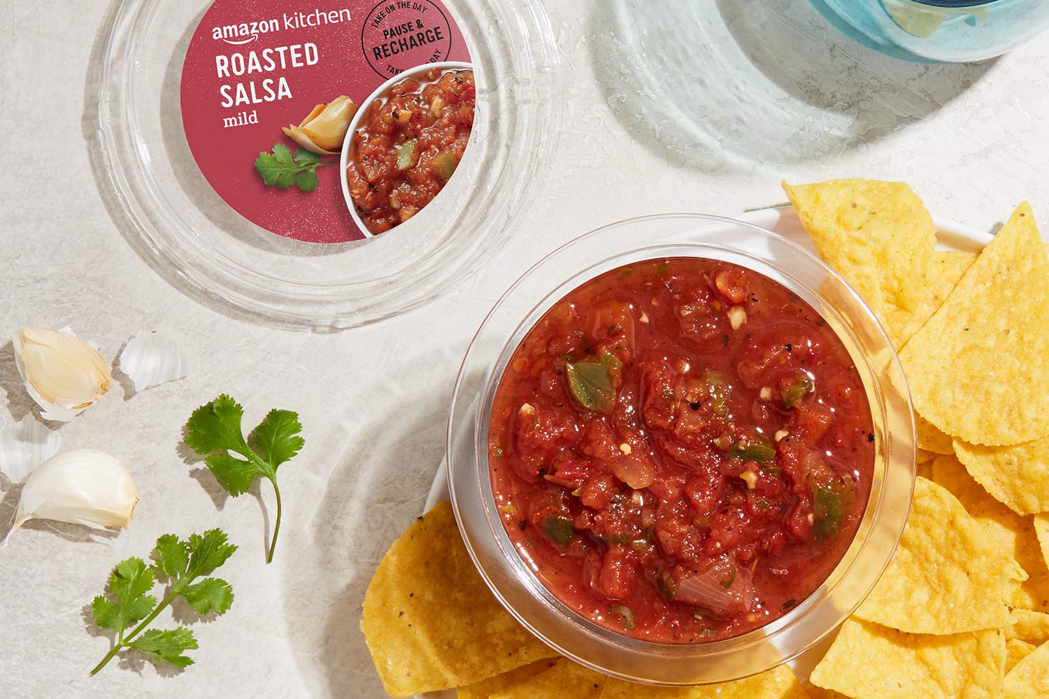 Amazon Kitchen Roasted Salsa Mild 16 Oz - Authentic Mexican Salsa for Chips, Tacos, Nachos & Burritos - Perfect for Parties & Family Gatherings