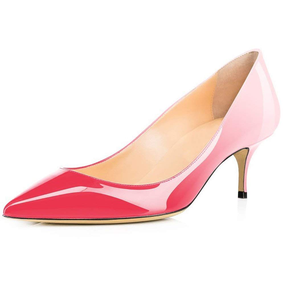 Tanaoen Women's Low Heel Pumps - Pointed Toe Kitten Heels Slip-On Office Shoes for Women | Comfortable Work Shoes for Business, Formal Events & Professional Occasions