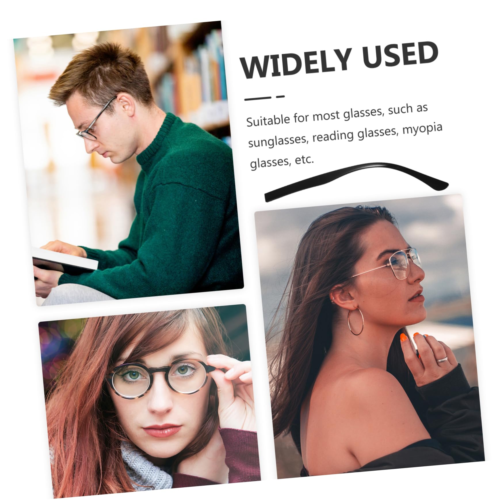 **MAGICLULU Universal Metal Glasses Replacement Arms – Durable Glasses Repair Kit for Eyewear Accessories & Replacement Parts – Perfect for Broken Temple Repair at Home, Office, or Travel**