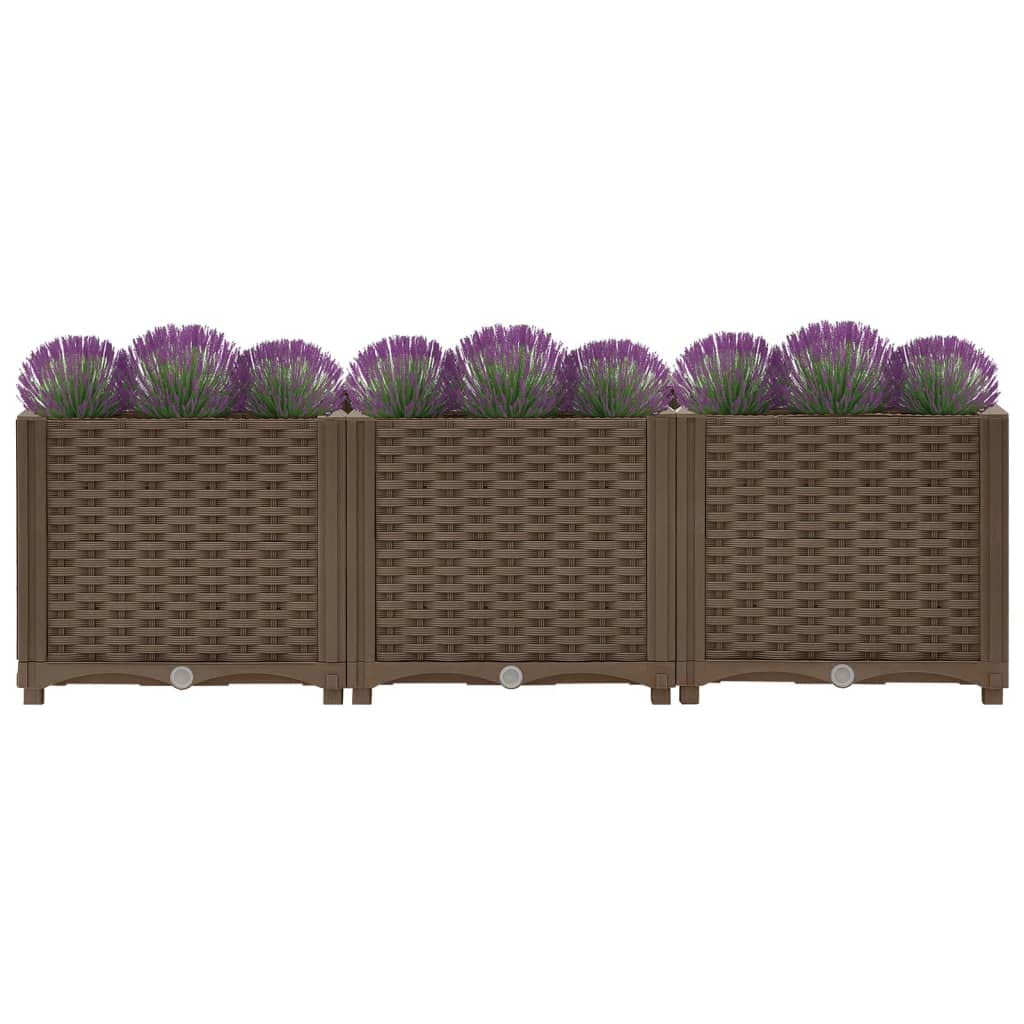 47.2x15.7x15 Inch Raised Garden Bed for Vegetables Flowers Herbs - Durable Polypropylene Outdoor Planter Box - Perfect for Backyard Patio Deck Lawn Gardening & Home Decoration