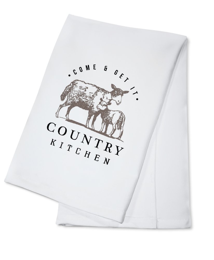 100% Cotton Sheep Tea Towel - Country Kitchen Decor for Home