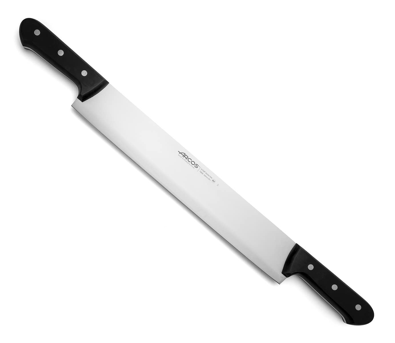 Arcos 16-Inch Cheese Knife - 400mm Nitrum Stainless Steel Blade with Ergonomic POM Handle (1150g, Black) - Perfect for Gourmet Cheese Boards, Charcuterie & Kitchen Use