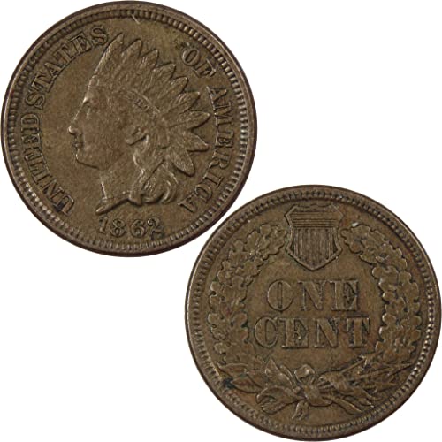 1862 Indian Head Cent AU About Uncirculated Copper-Nickel Penny - Rare US Coin 1c for Collectors | Perfect for Coin Collections, History Enthusiasts & Investment Portfolios