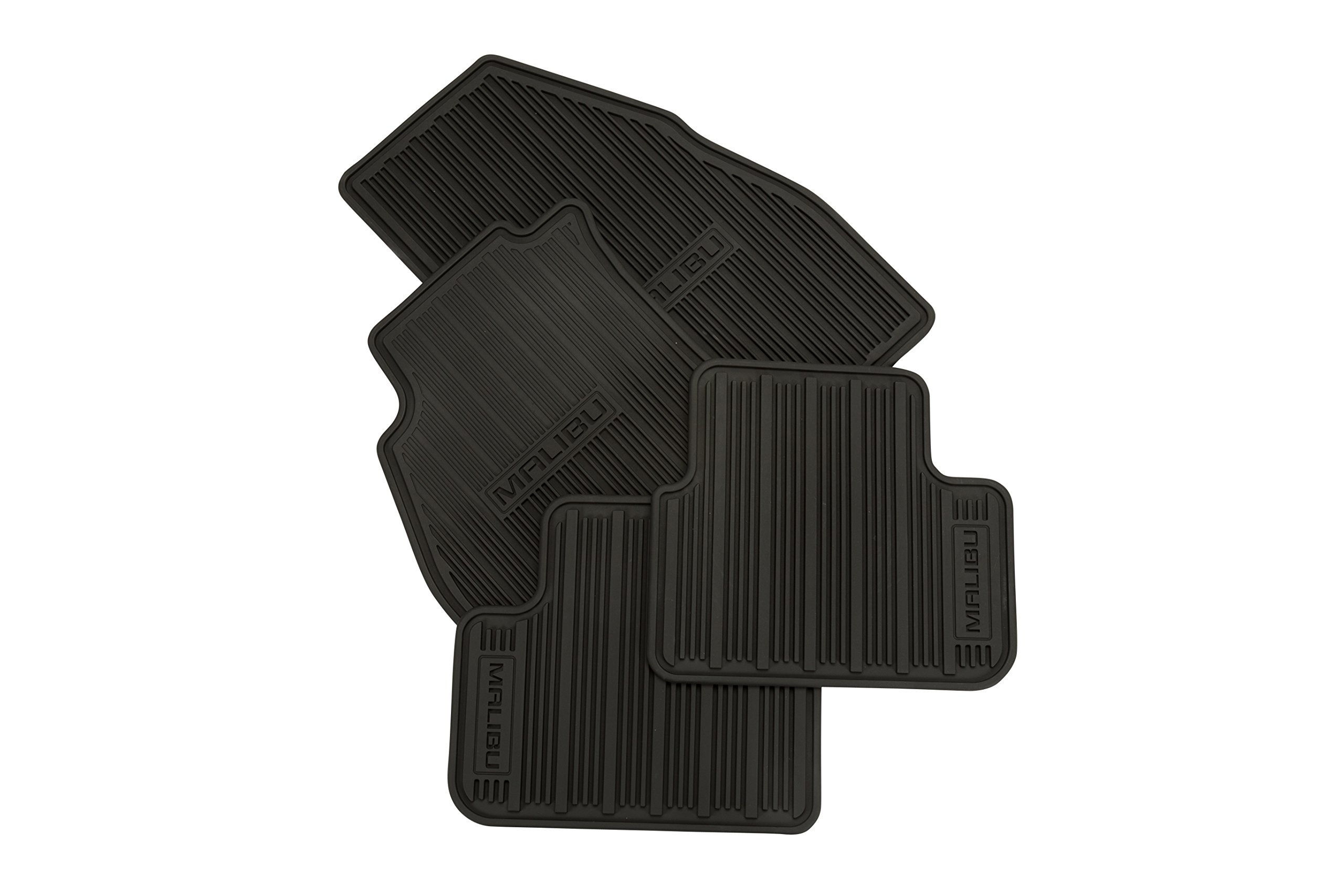 Premium GM Accessories 23218726 Black All-Weather Front & Rear Floor Mats - Durable Protection for Trucks, SUVs & Cars in Rain, Snow & Mud