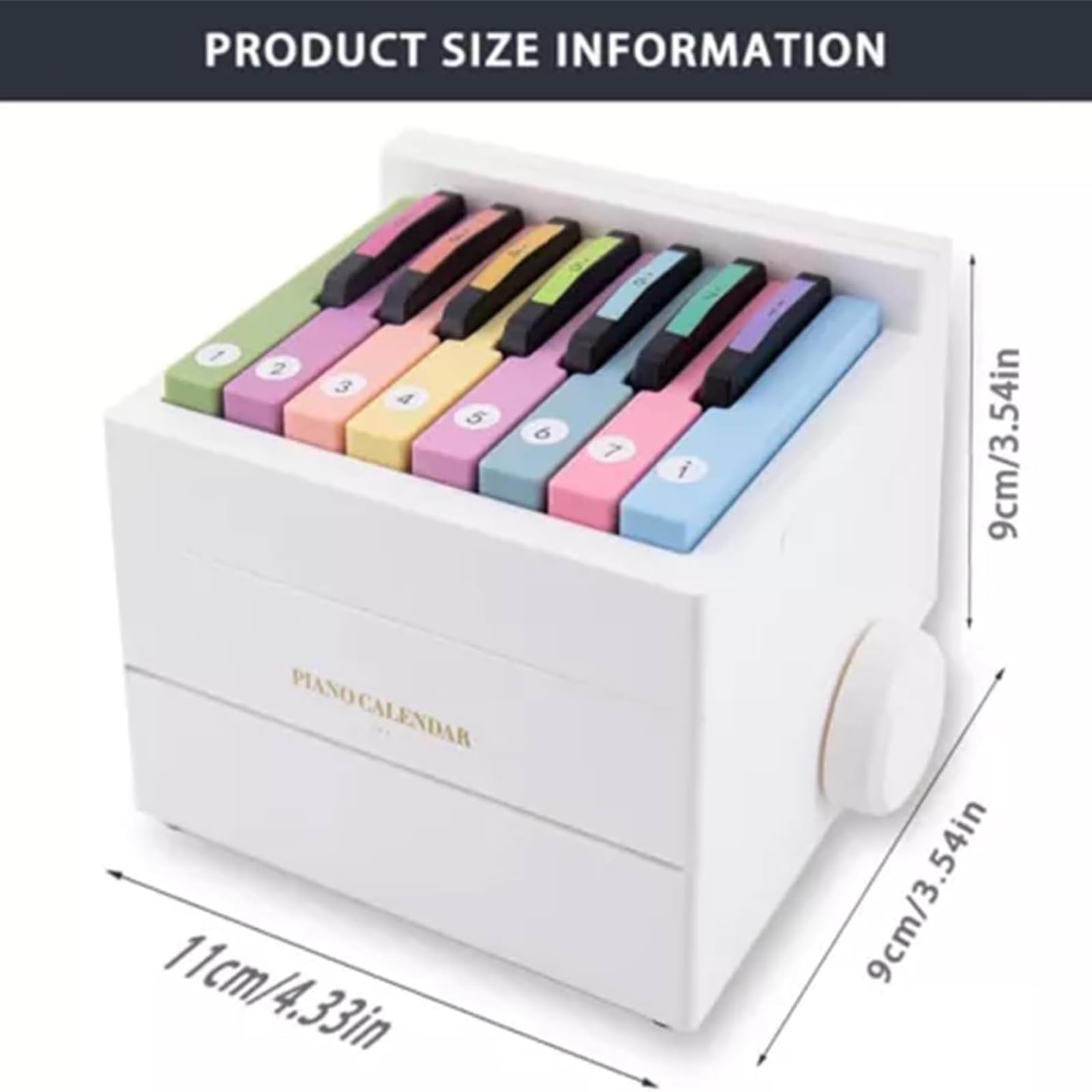 2025 Swift Piano Playable Desk Calendar with 52 Simplified Music Scores - 26 Cards, Perfect Gift for Music Lovers, Family & Friends (White) | Home Office Decor, Music Practice Aid, Holiday Gift Idea