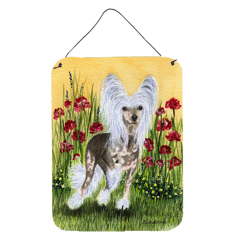 Chinese Crested Dog Metal Wall Art Sign - 12x16 Inch Aluminum Hanging Plaque for Kitchen, Bar, Bathroom & Front Door Decor - Colorful Home & Garden Decoration - Perfect for Pet Lovers & Unique Gift Ideas