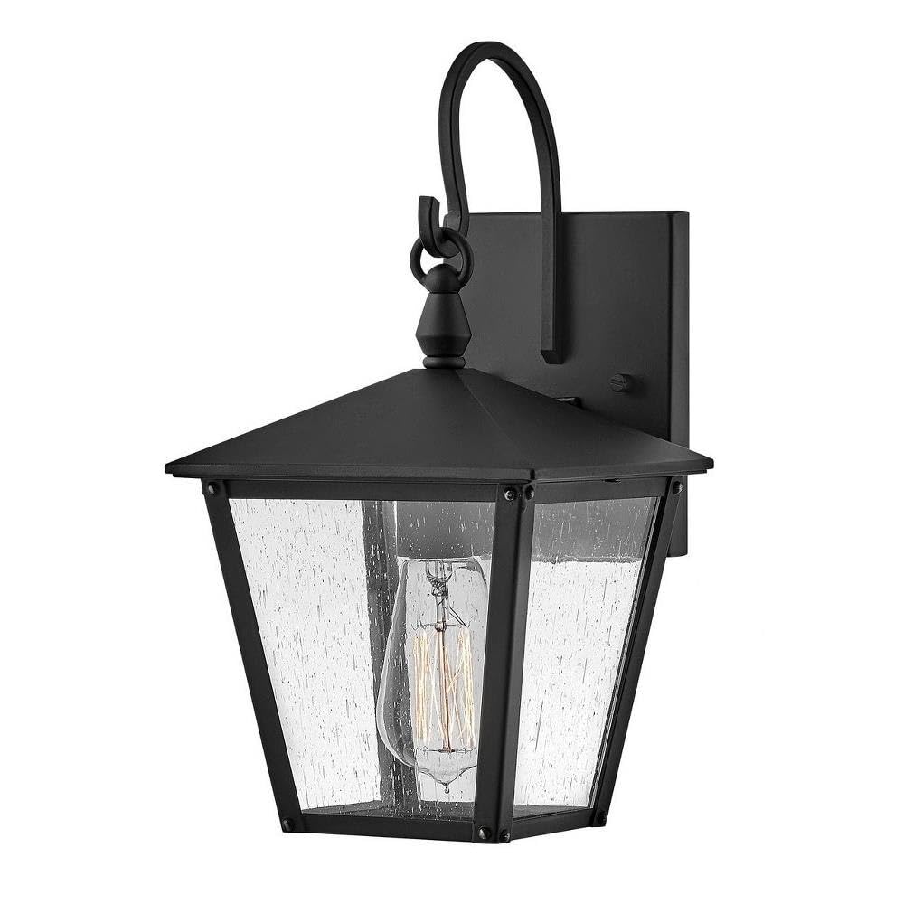 Small Black Outdoor Wall Lantern - 7