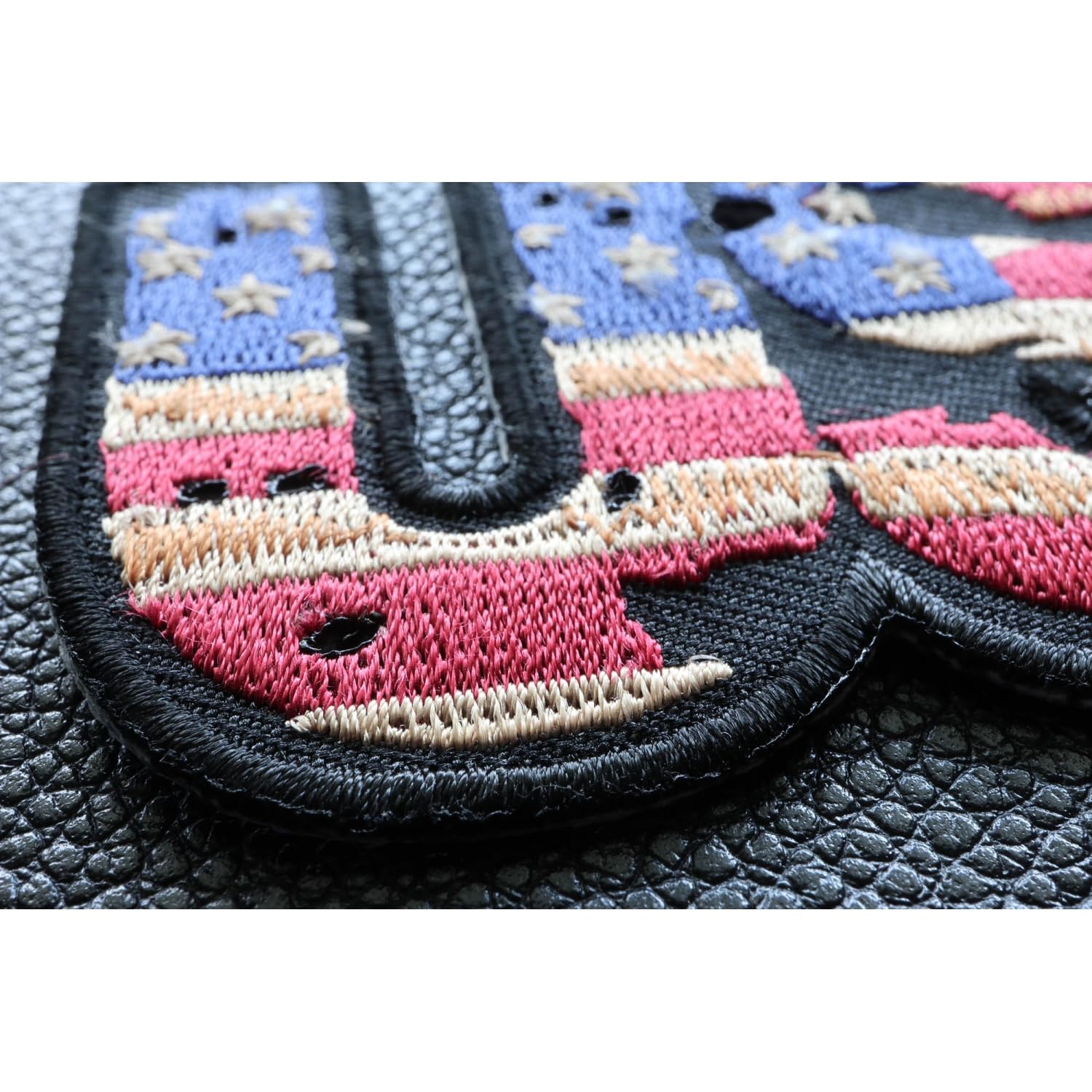 USA Vintage Embroidered Flag Patch - 4x2 Inch Iron On Sew On Patch for Jackets, Hats & Backpacks | Patriotic DIY Clothing Accessories