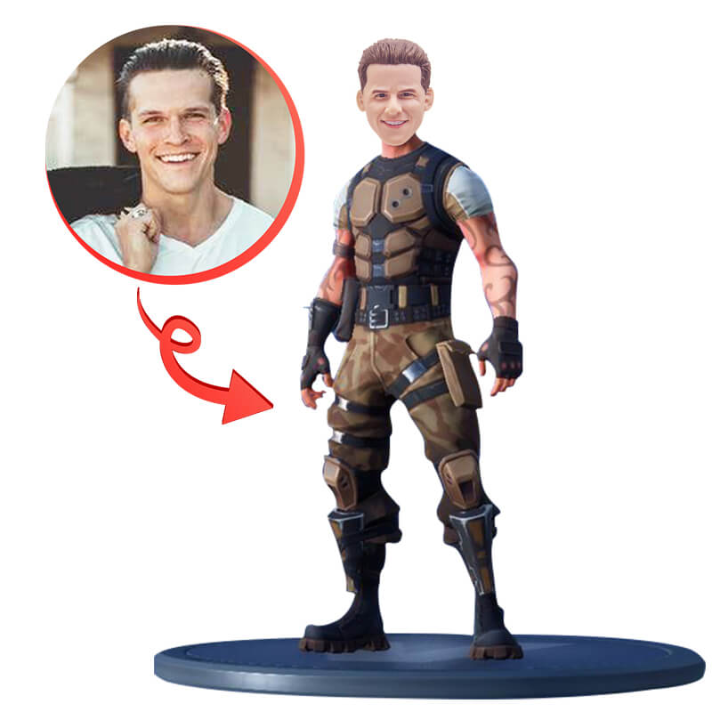 Custom Fortnite Game Bobbleheads - Personalized Collectible Figures for Gamers - Perfect for Gaming Room Decor, Gift for Fortnite Fans, and Display on Desks or Shelves