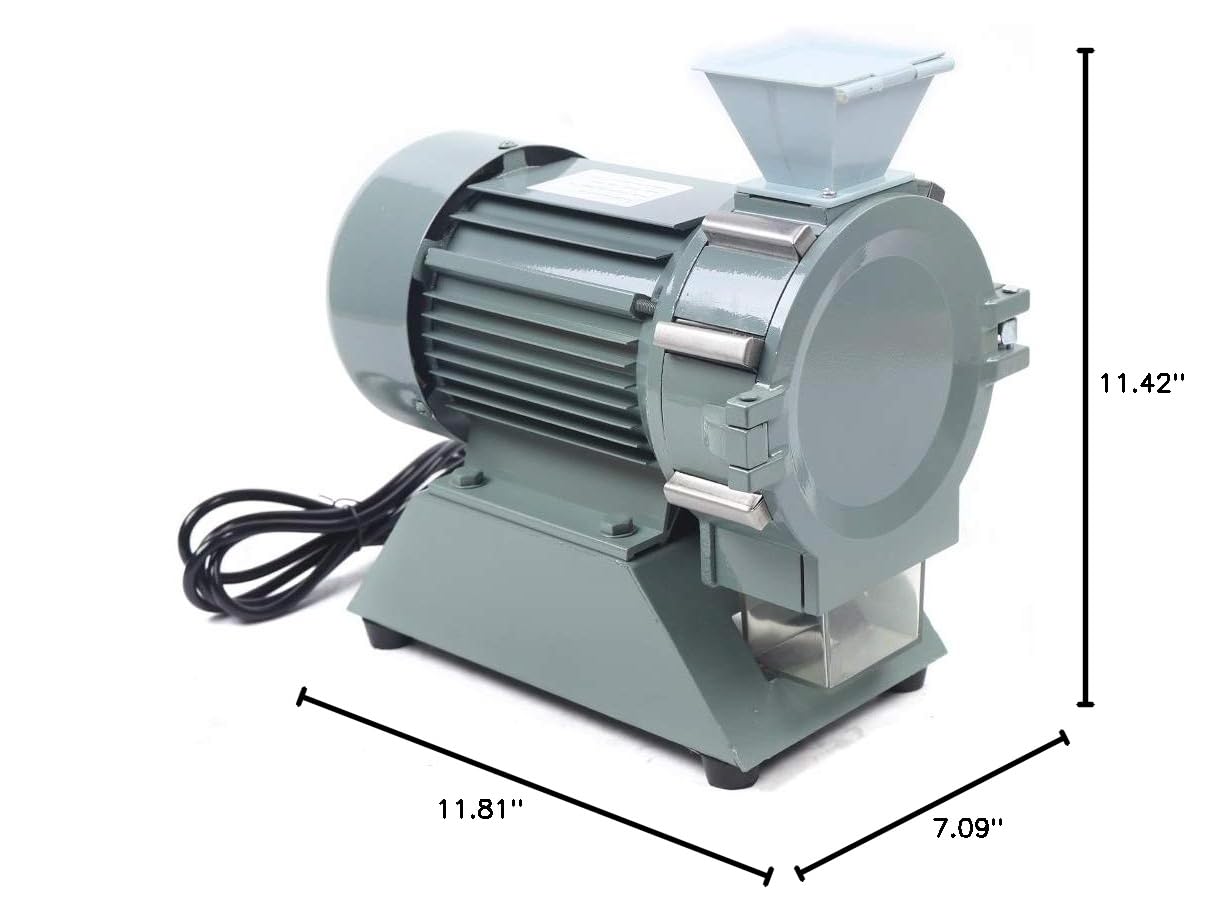 50g Electric Spice Mill Grinder - 110V Mini Grain Mill with 30-120 Mesh Powder Machine for Coffee, Pepper, Salt - 1400 RPM for Home, Restaurant & Commercial Use - Perfect for Kitchen, Bakery & Coffee Shop