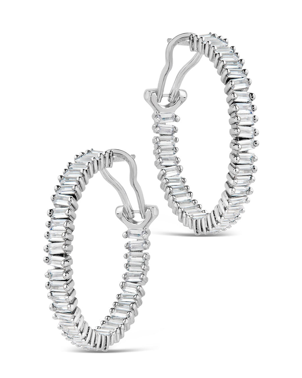 Mischa CZ Statement Hoop Earrings for Women - Sparkling Cubic Zirconia Gold Plated Dangle Earrings - Perfect for Parties, Weddings & Evening Events