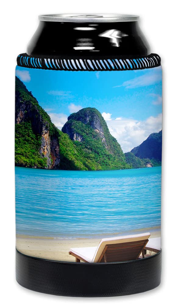 Premium Neoprene Can Cooler for 12oz Cans & Bottles - Made in USA - Insulated Beverage Sleeve for Beer, Soda & Drinks - Perfect for Beach, Pool, Camping & Outdoor Activities