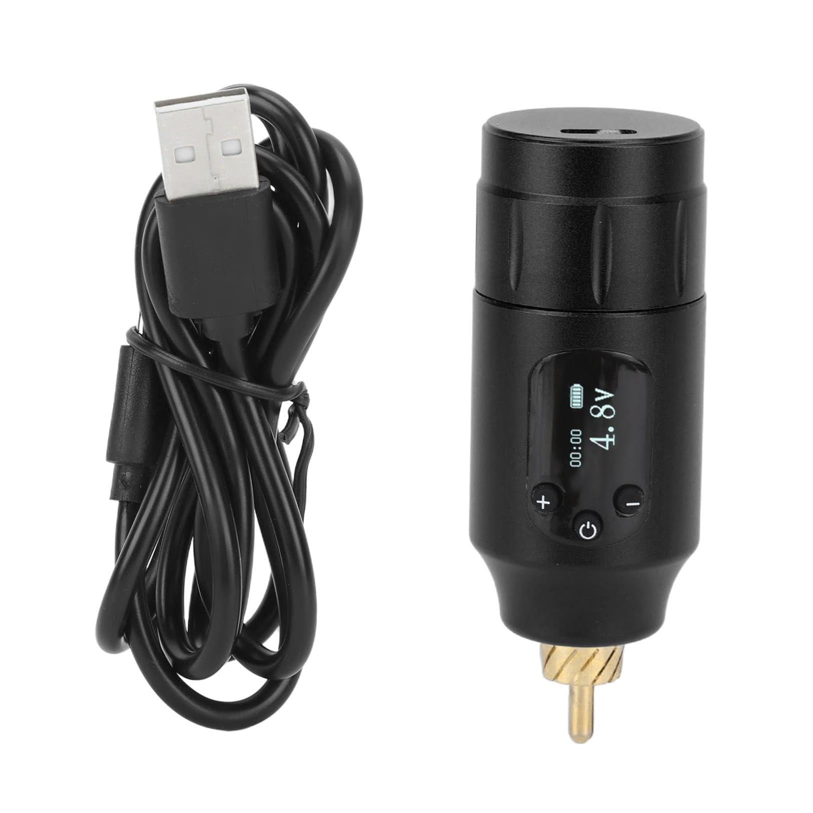 Professional Tattoo Power Supply for Artists - 1300mAh Rechargeable Battery (Black) - Portable Tattoo Machine Power Source - Perfect for Tattoo Studios, Home Use & Traveling Artists