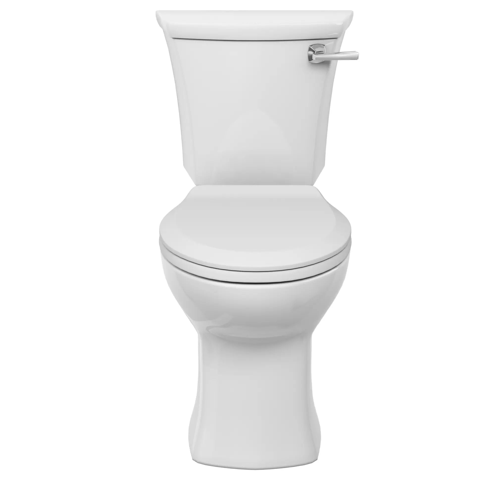 Edgemere® Two-Piece 1.28 GPF/4.8 LPF Round Front Right-Hand Trip Lever Toilet with Seat & Wax Ring - Water Efficient Chair Height Toilet for Small Bathrooms & Powder Rooms