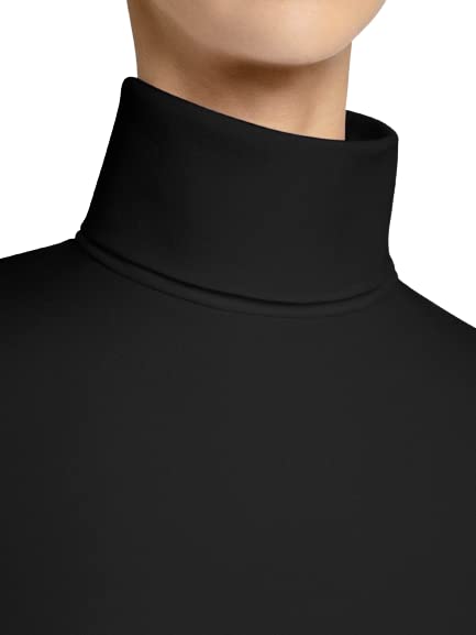 Wolford Women's Turtleneck Sweater - Soft Long Sleeve Slim Fit Pullover for Office, Winter & Casual Wear