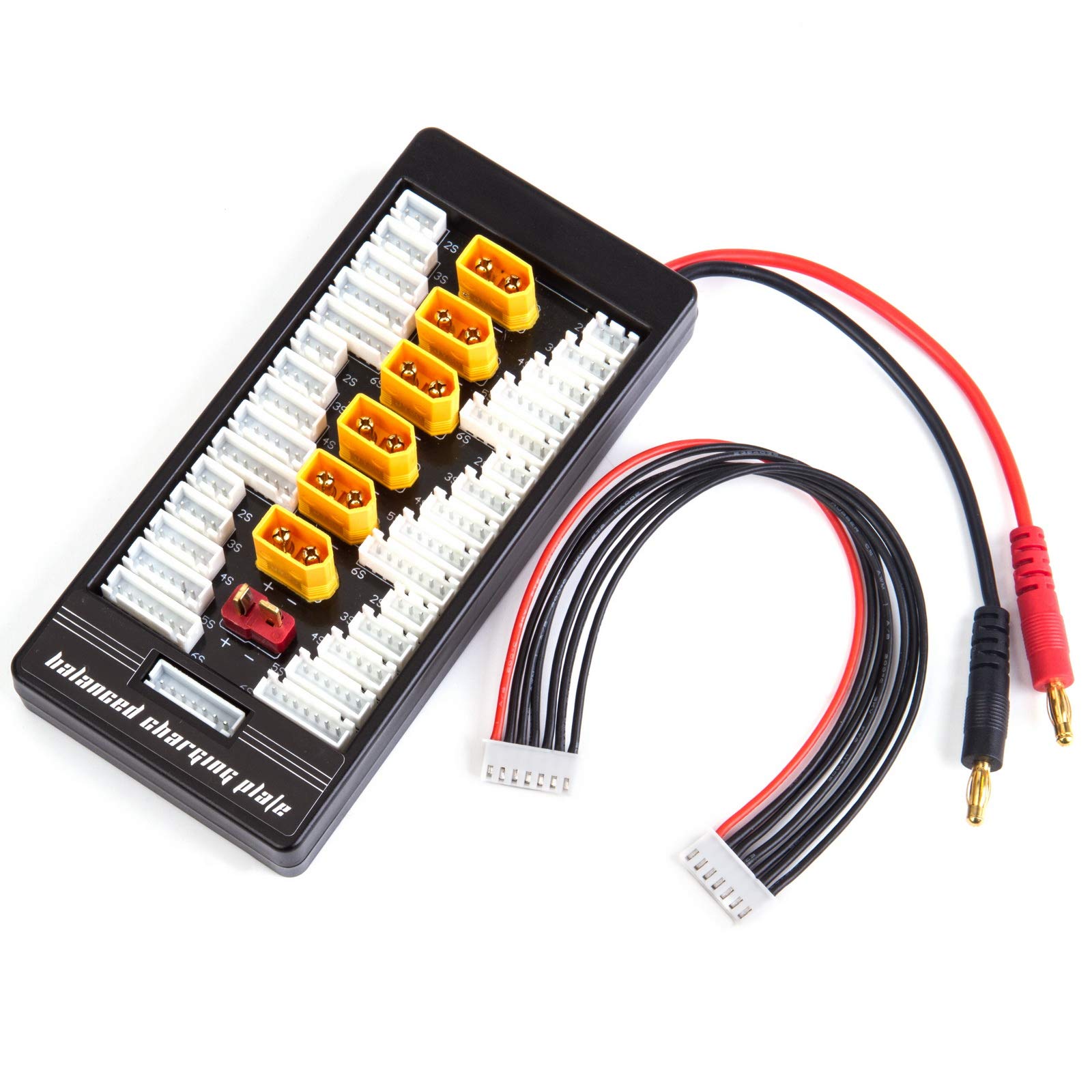 XT60 2-6S Lipo Battery Parallel Charging Board - Balanced Charger Plate Compatible with Imax B6AC & 720i - Fast Safe Charging for RC Drones, Airsoft, and Hobby Electronics