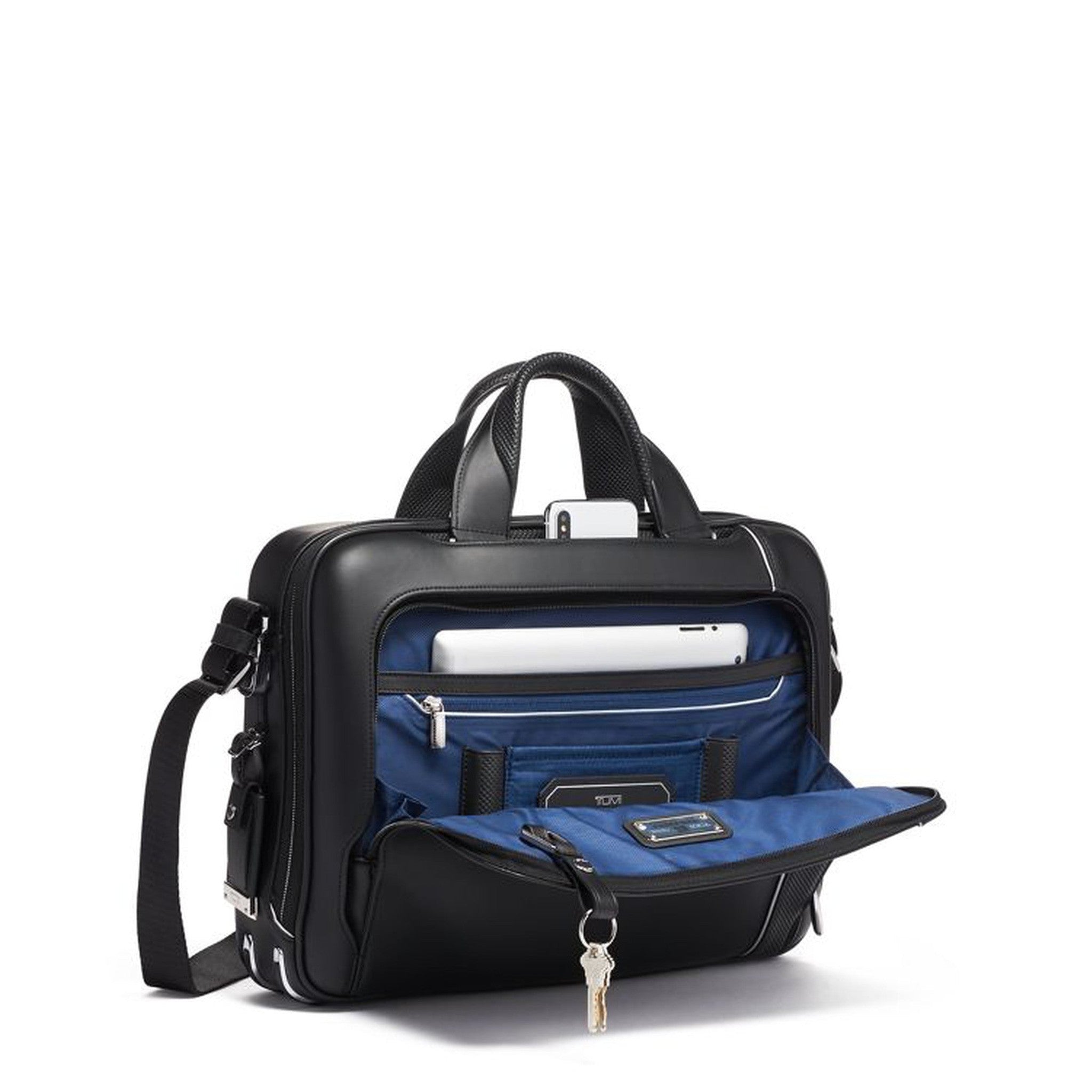 Tumi Arrive Sadler Genuine Leather Briefcase for Business Professionals - Stylish & Durable Work Bag for Office, Travel & Commuting