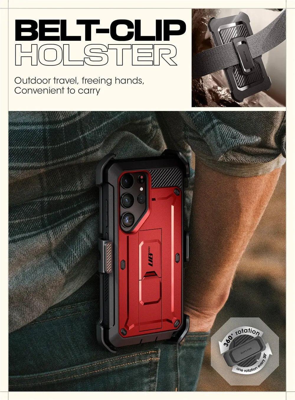 Samsung Galaxy S24 Ultra Case - Supcase UB Pro Full Body Dual Layer Protective Cover with Kickstand | Shockproof & Drop Protection for Everyday Use & Outdoor Activities